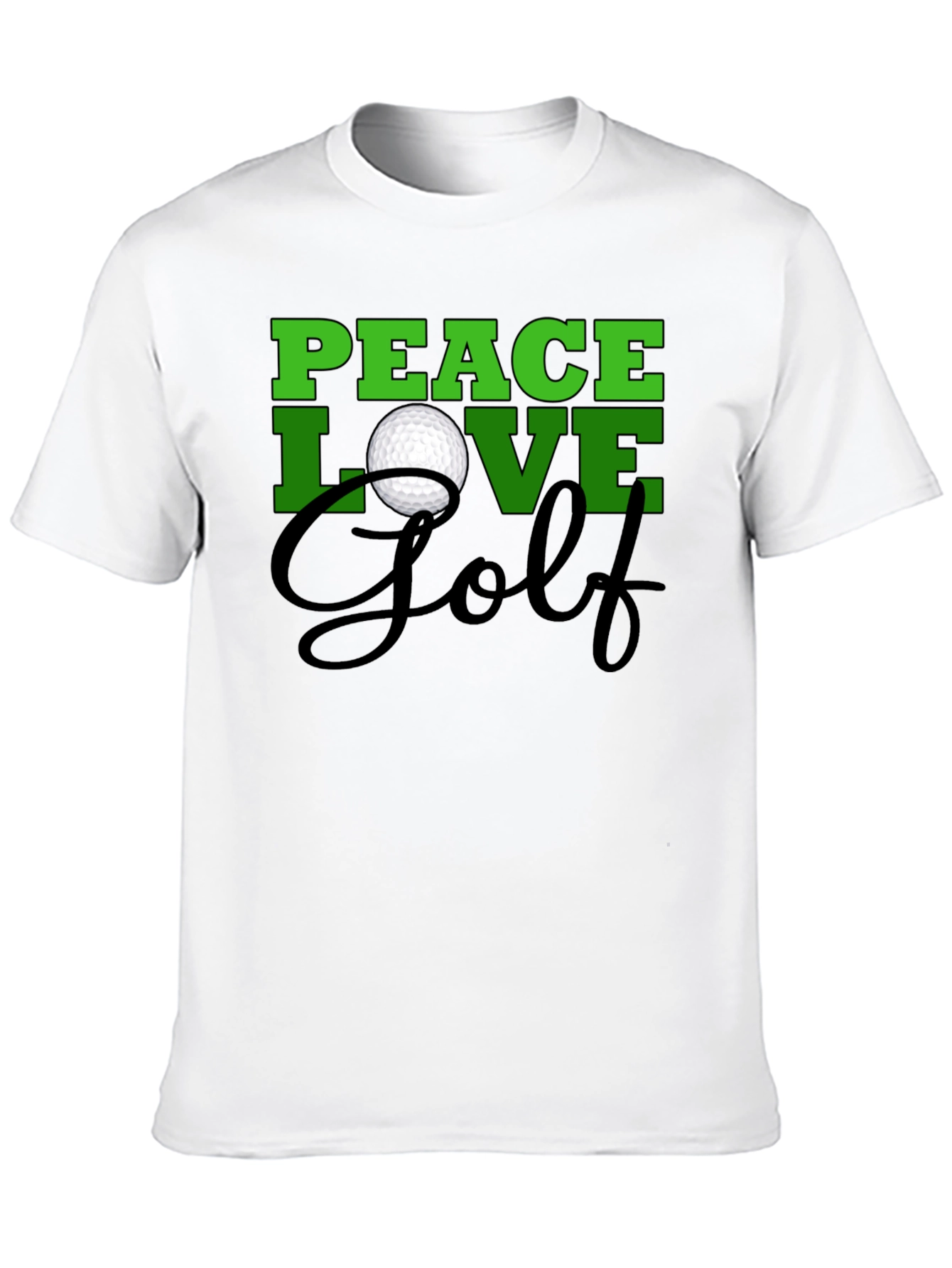 Peace Love Golf T-Shirt - Trendy Golf Tee