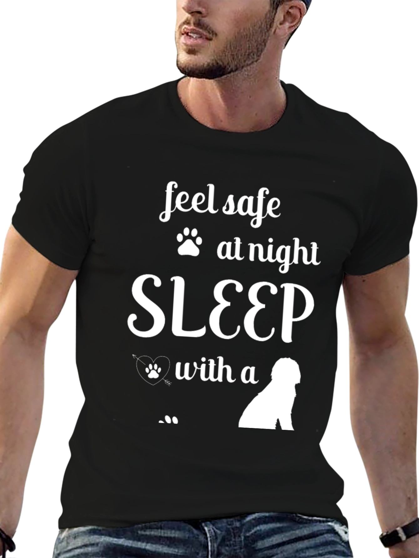 Feel Safe Sleep With A Dog T-Shirt