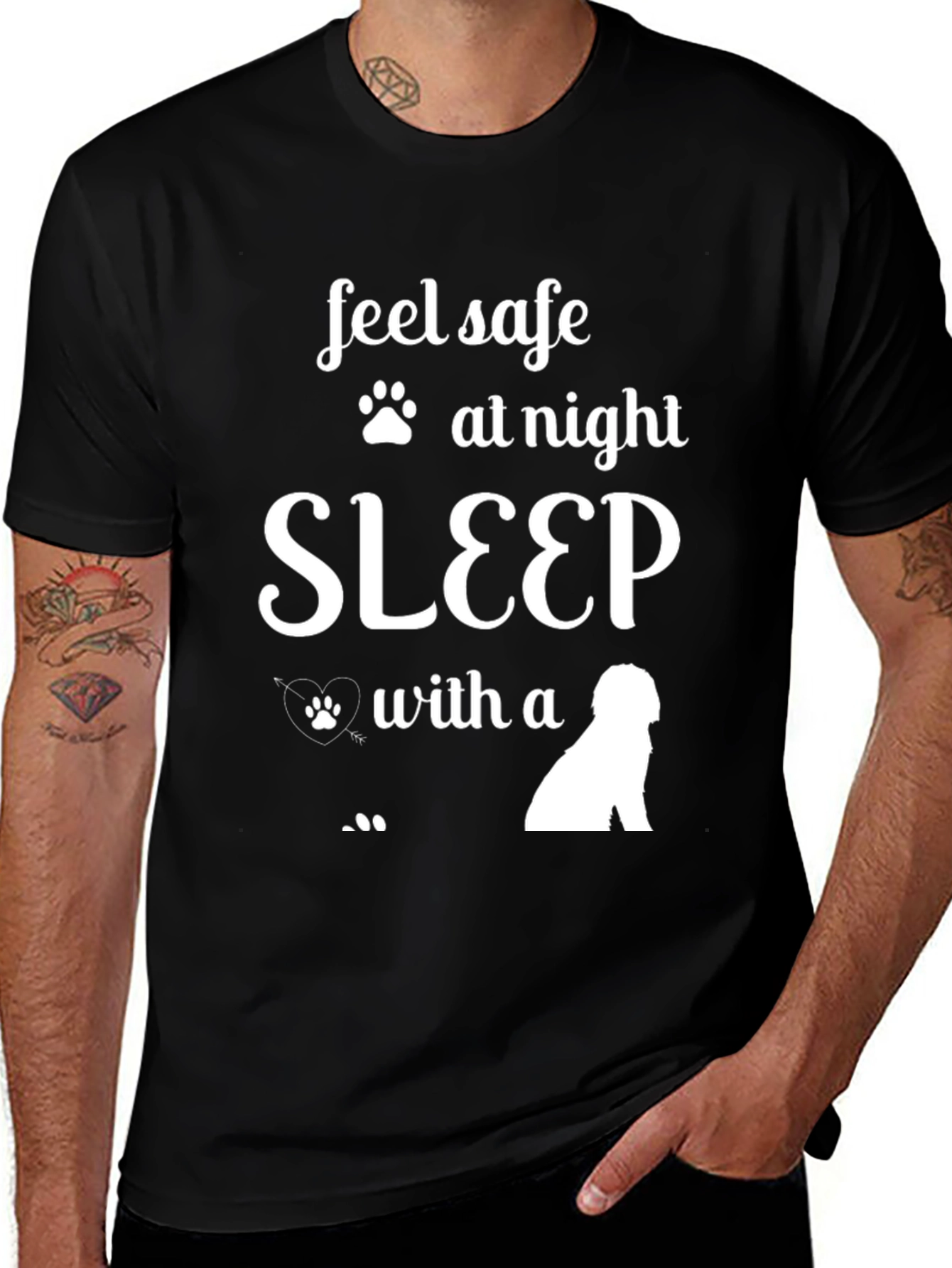 Feel Safe Sleep With A Dog T-Shirt