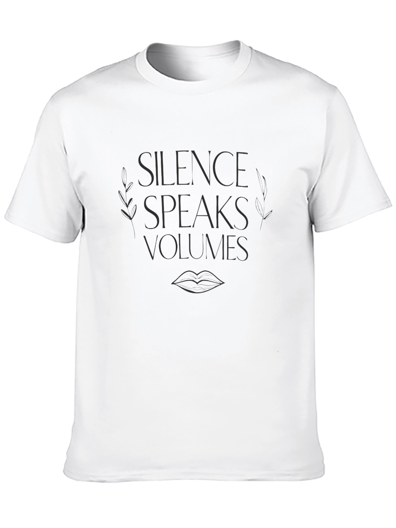 Silence Speaks Volumes Black Graphic Tee