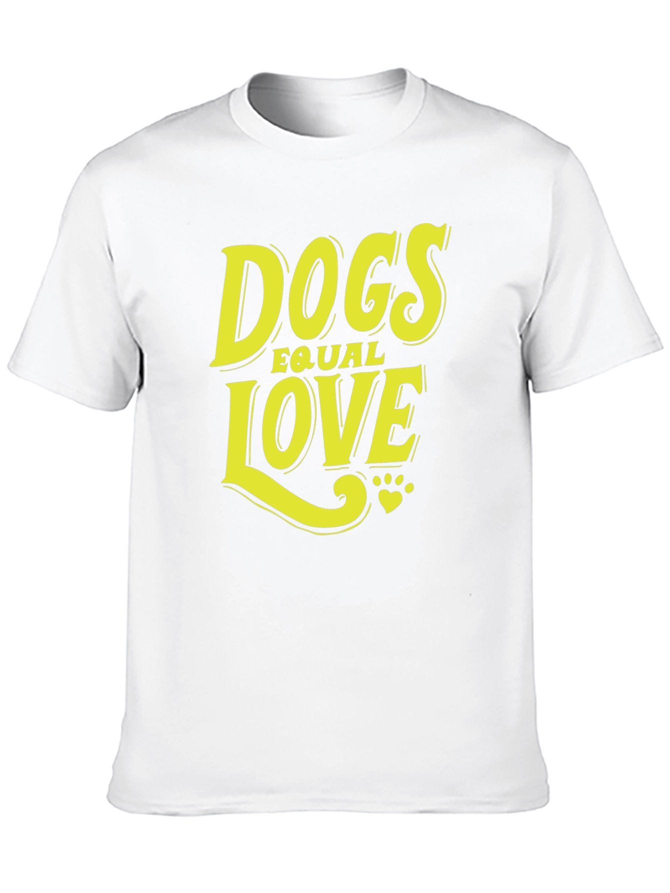Dogs Equal Love Graphic T-Shirt - Black