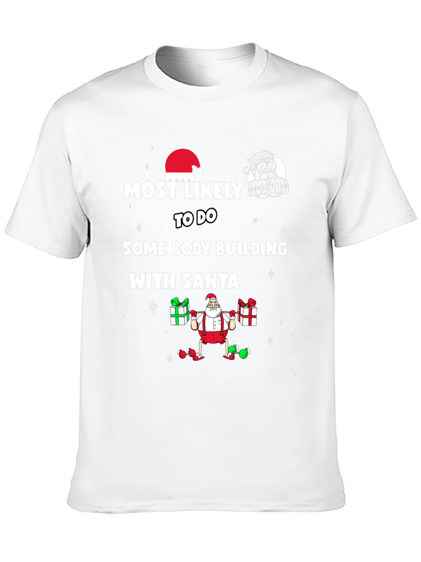 Bodybuilding Santa Christmas T-Shirt