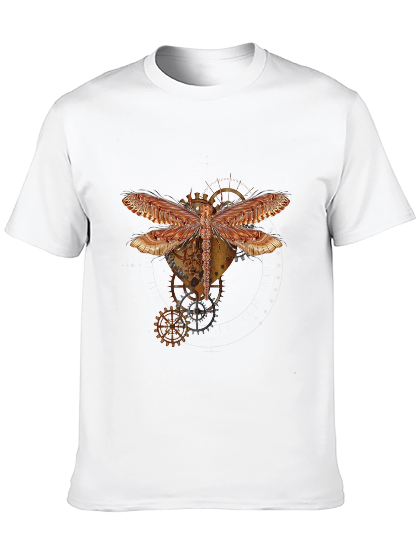 Steampunk Dragonfly Graphic Tee - Unique Design