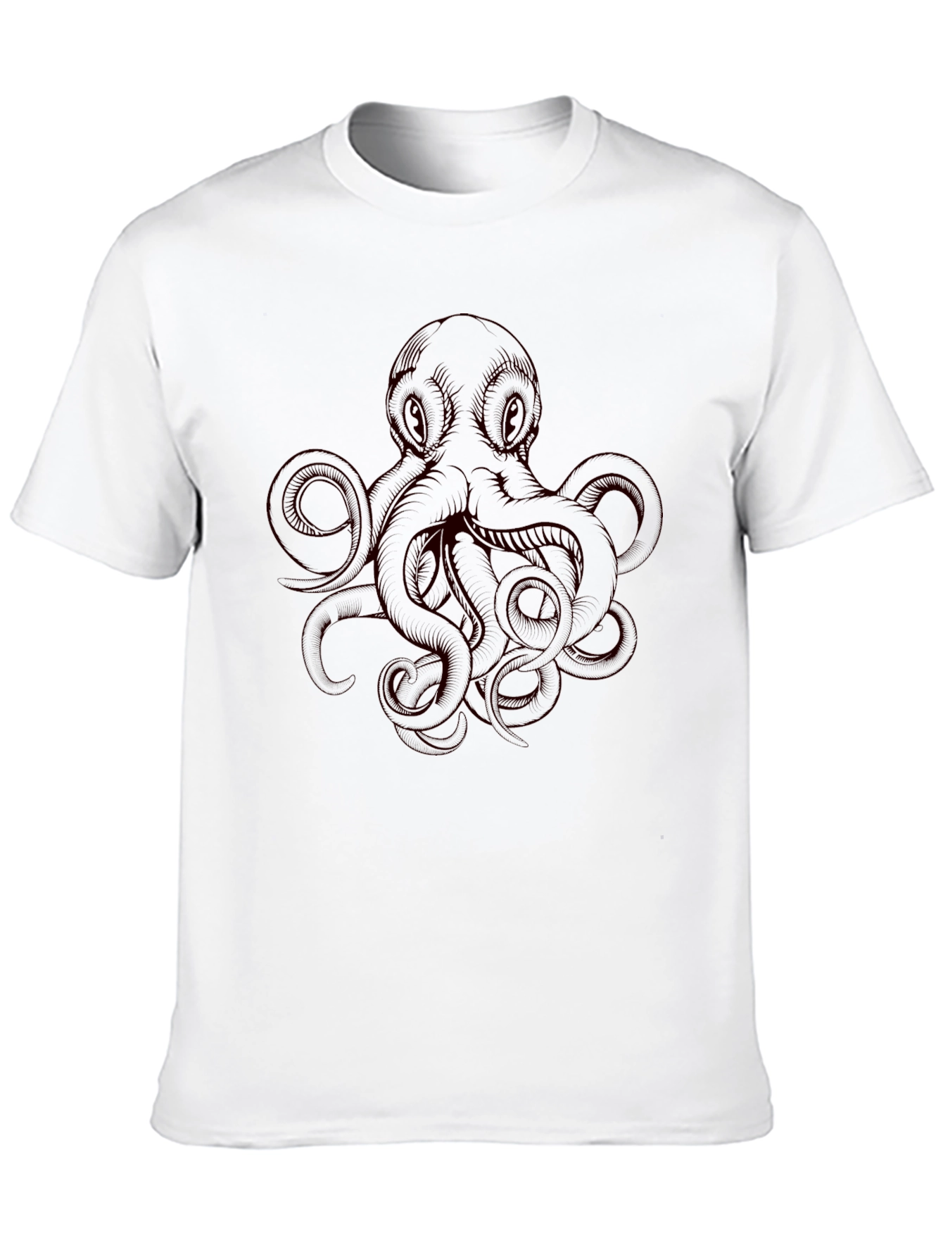 Mens Octopus Graphic T-Shirt - Black