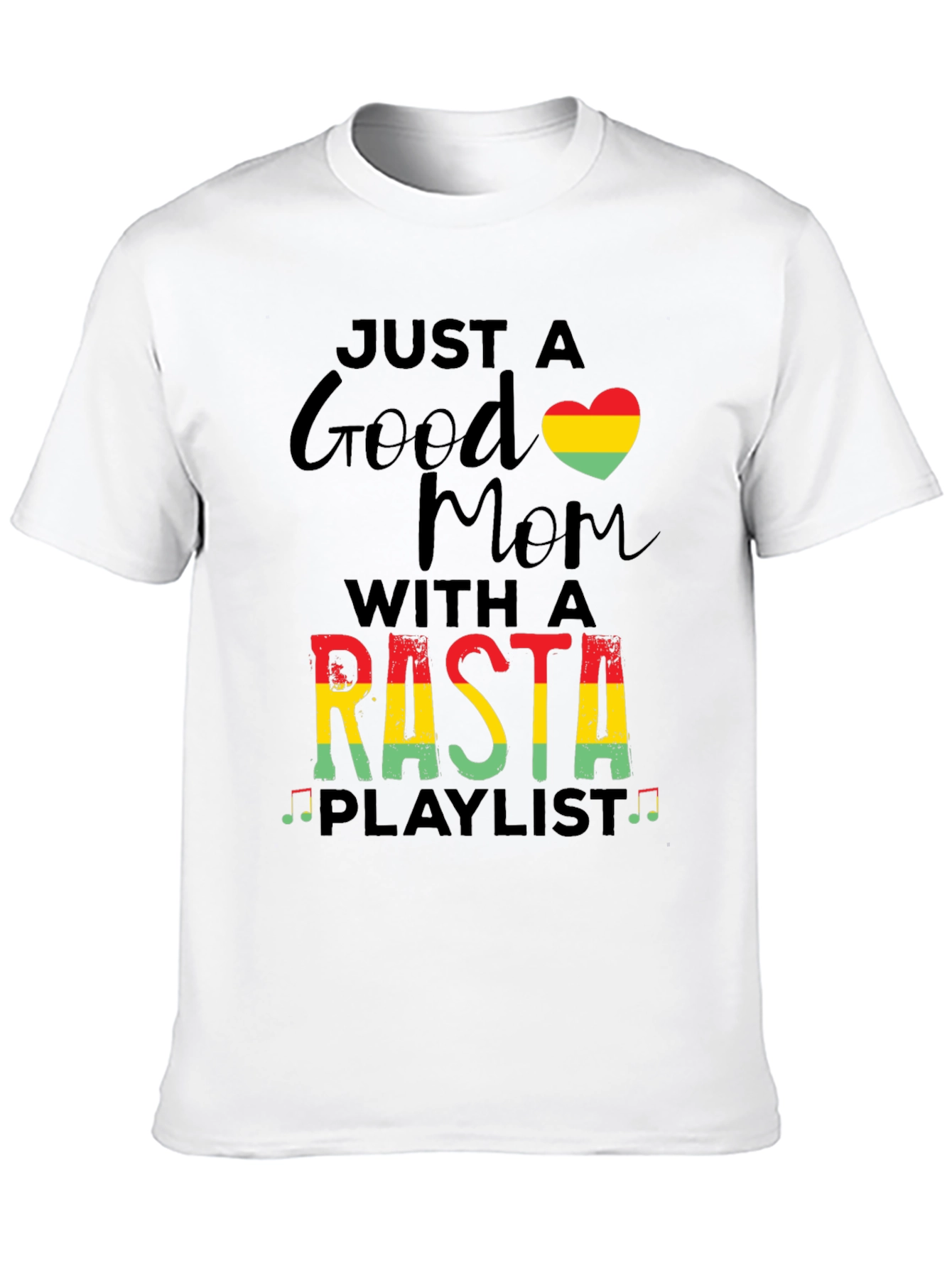 Rasta Mom Playlist Graphic T-Shirt