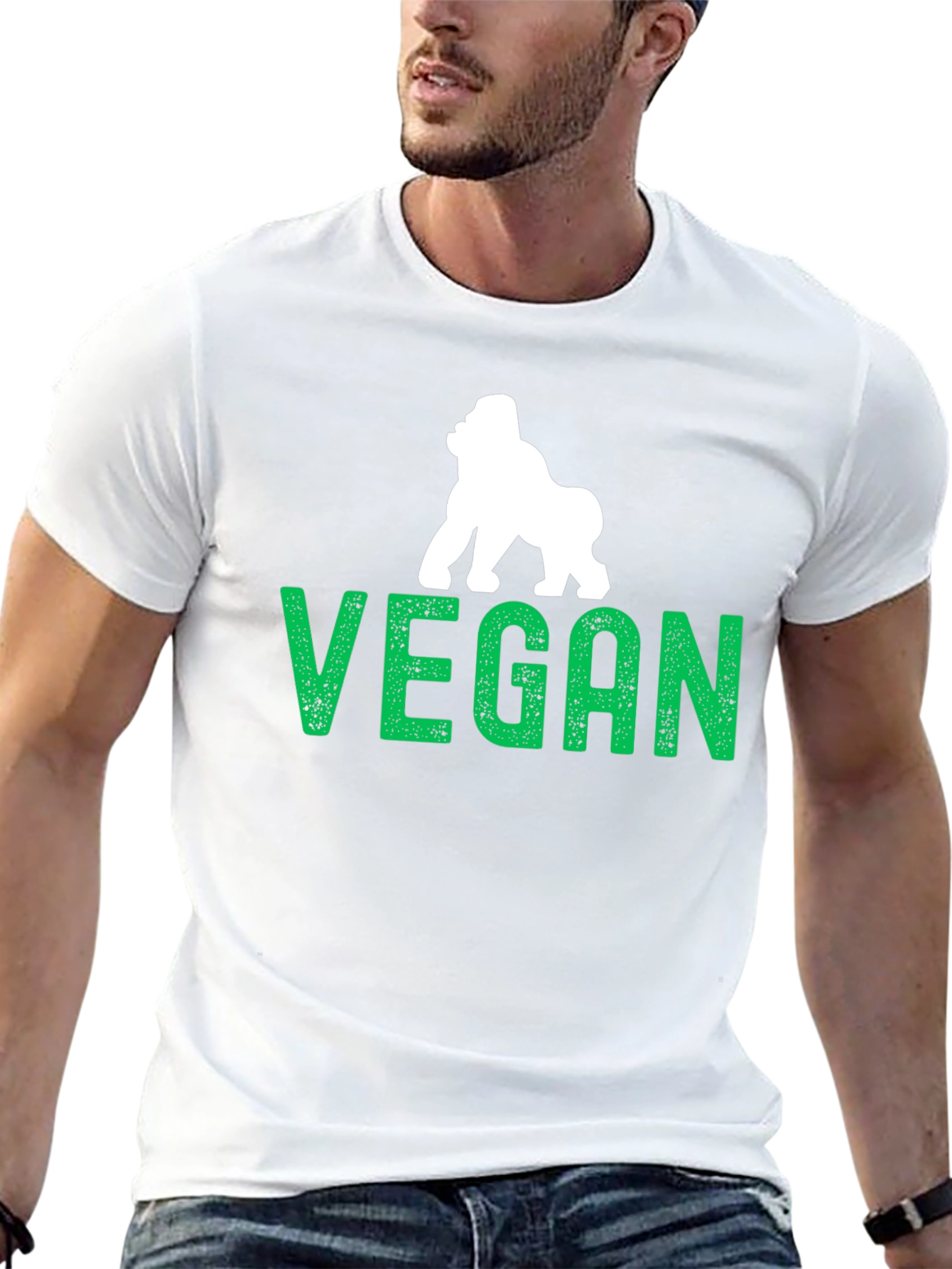 Vegan Gorilla Graphic T-Shirt