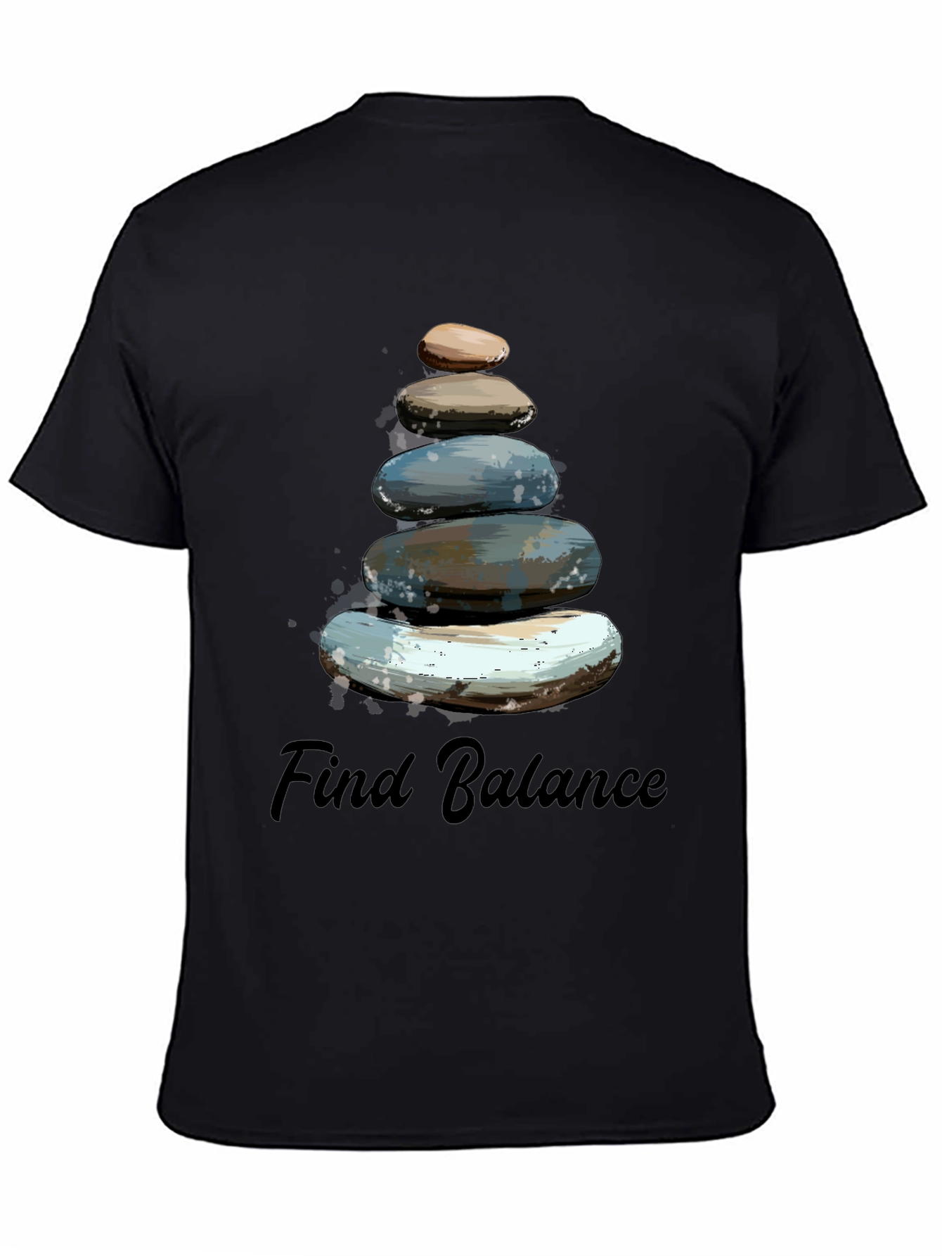 Find Balance Stone Stack Mens T-Shirt
