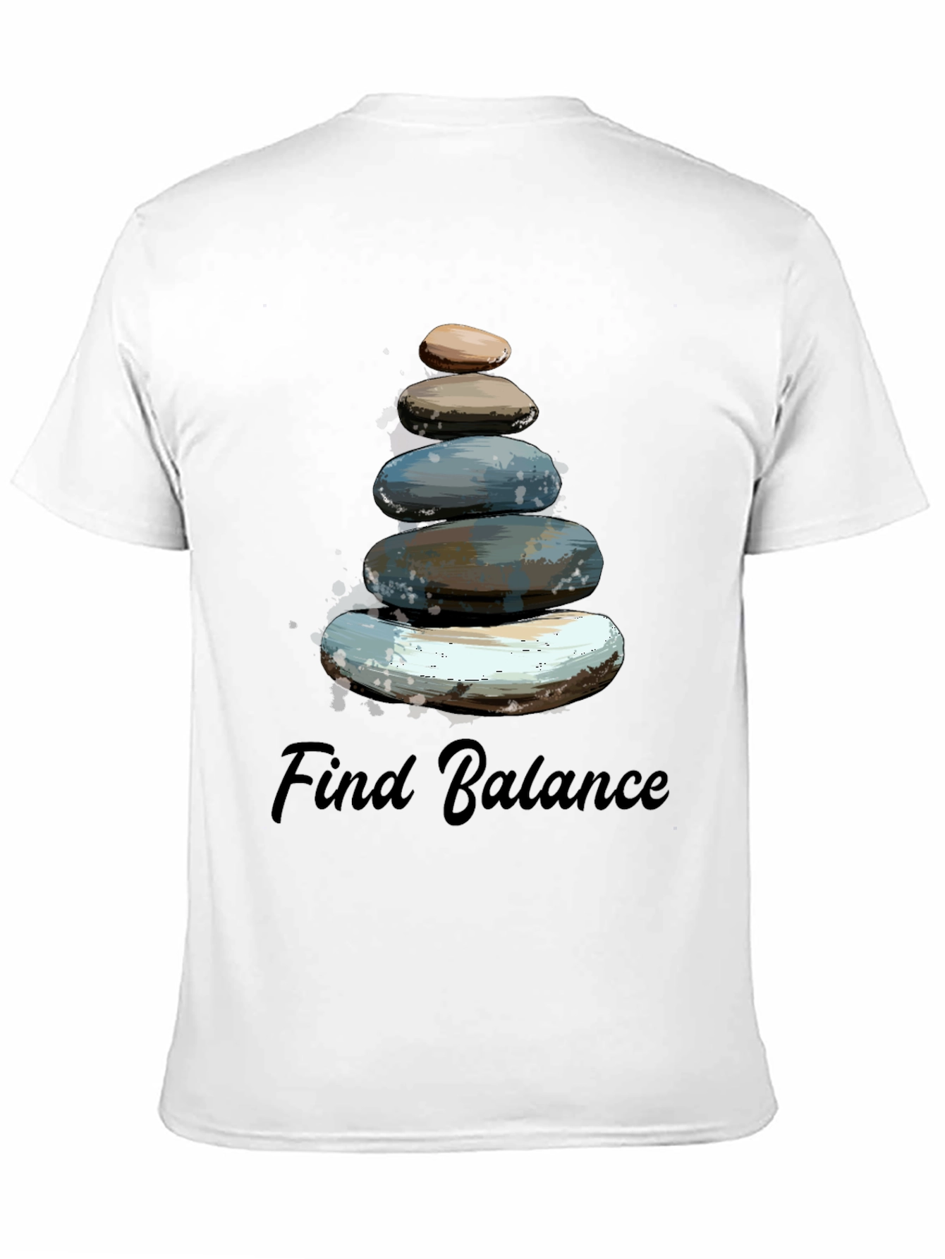 Find Balance Stone Stack Mens T-Shirt
