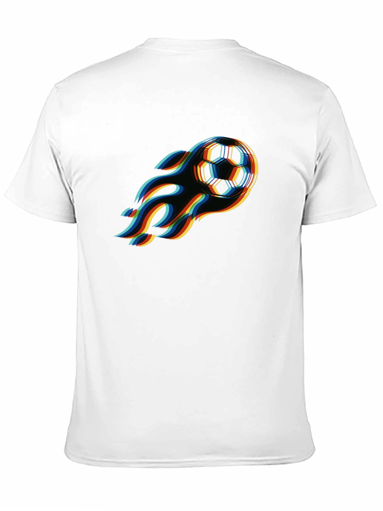 Flaming Soccer Ball Graphic T-Shirt