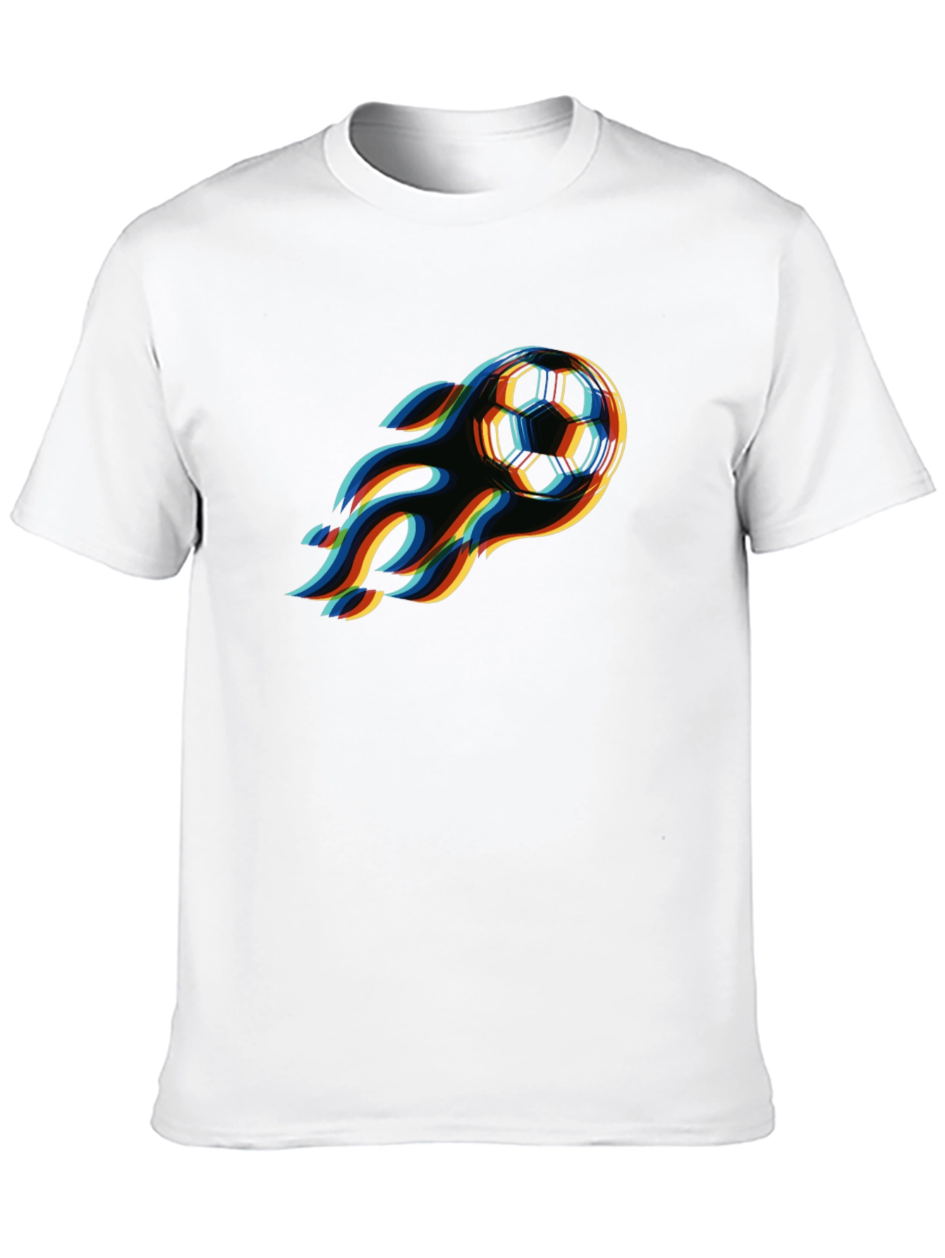 Flaming Soccer Ball Graphic T-Shirt