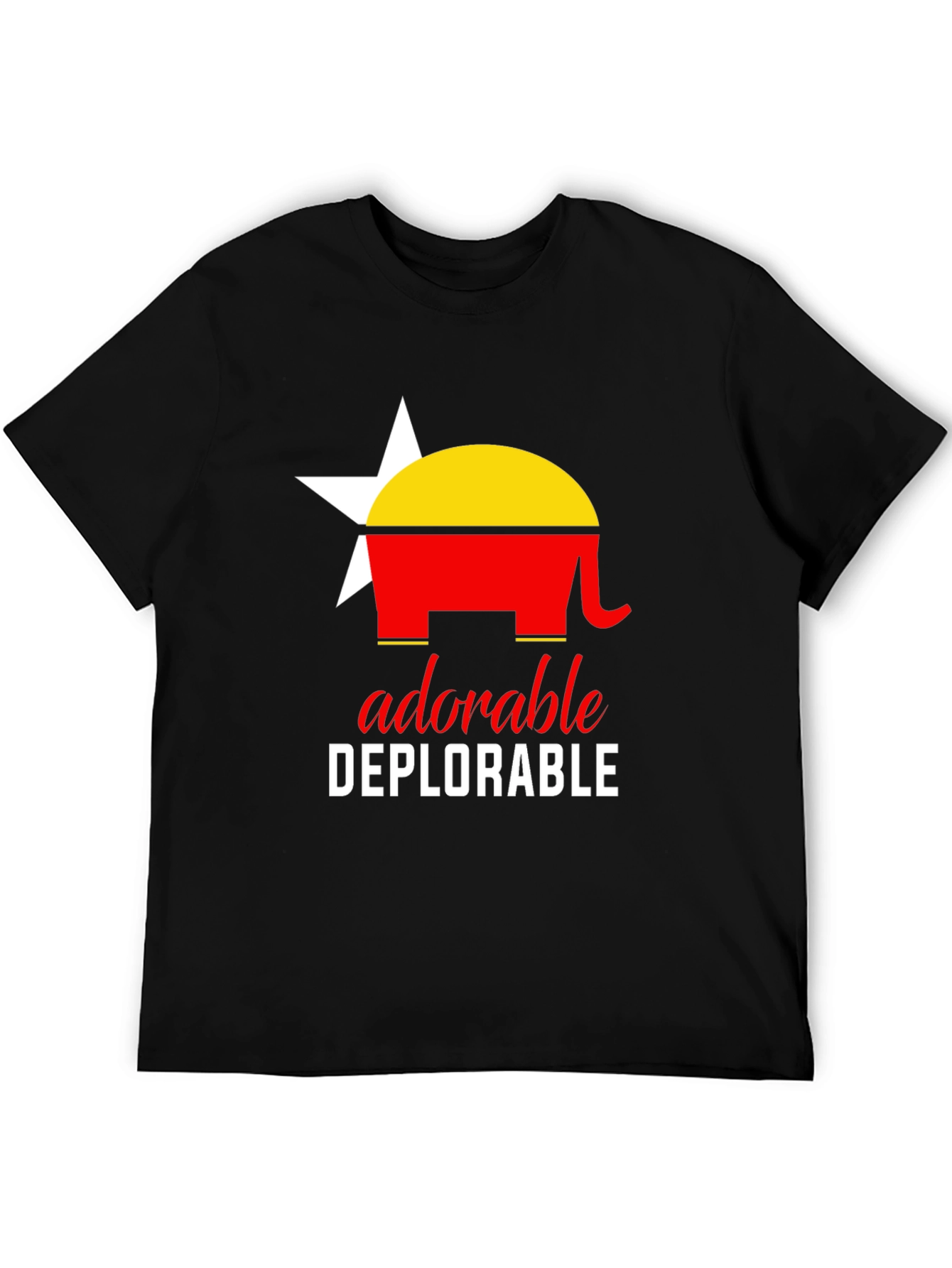 Adorable Deplorable Elephant Star Graphic Tee