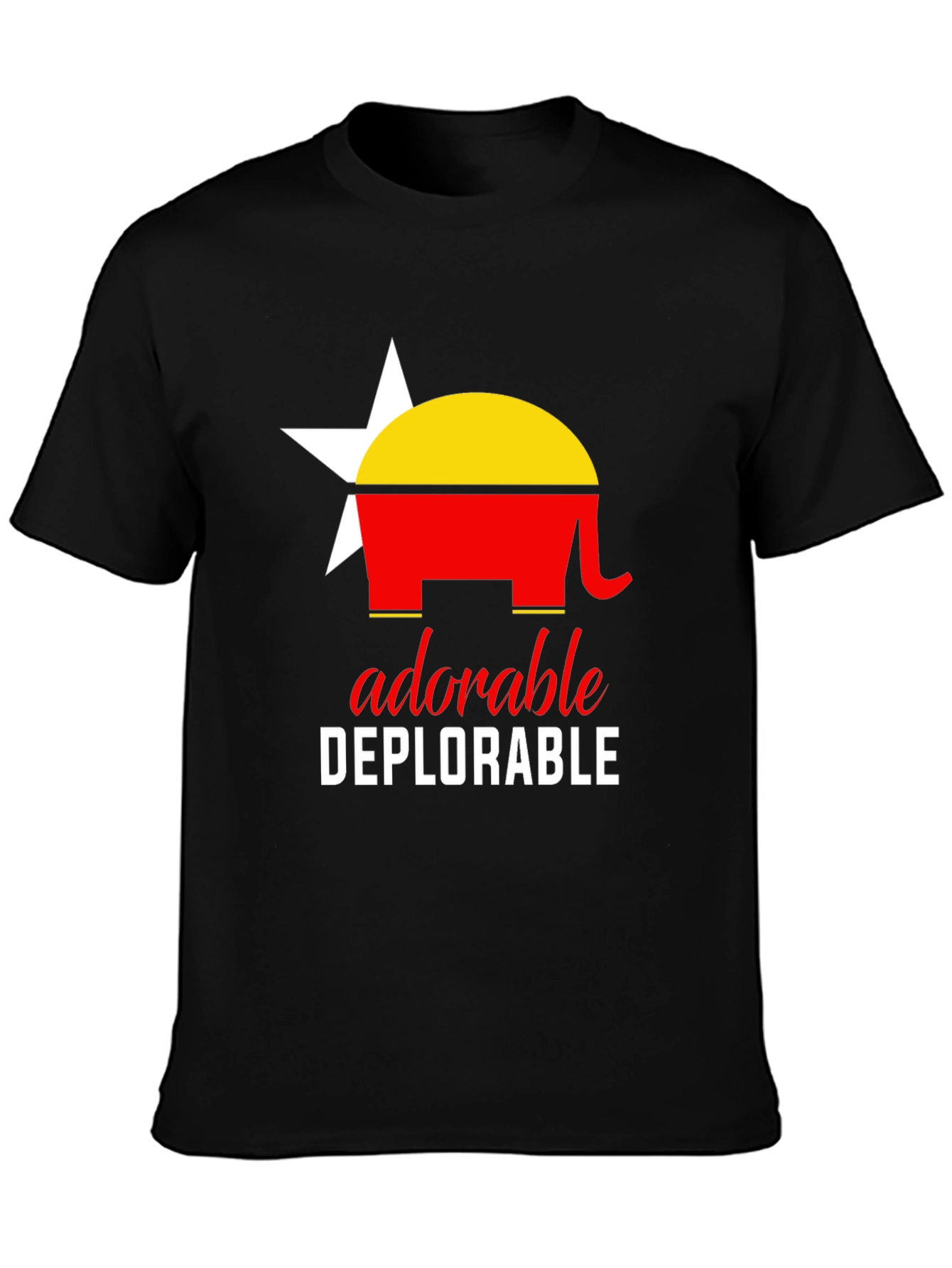 Adorable Deplorable Elephant Star Graphic Tee