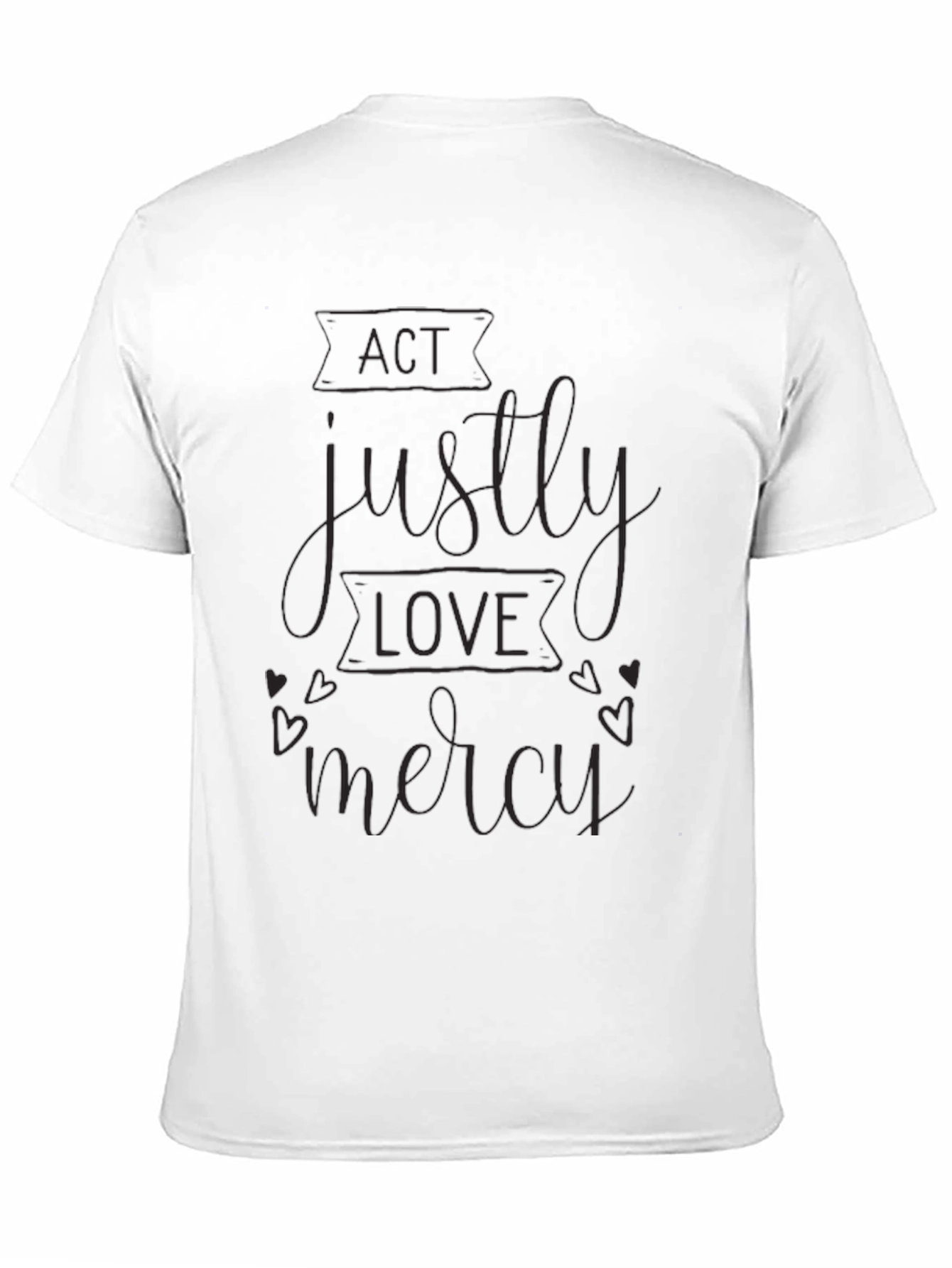 Act Justly Graphic Print Black T-Shirt