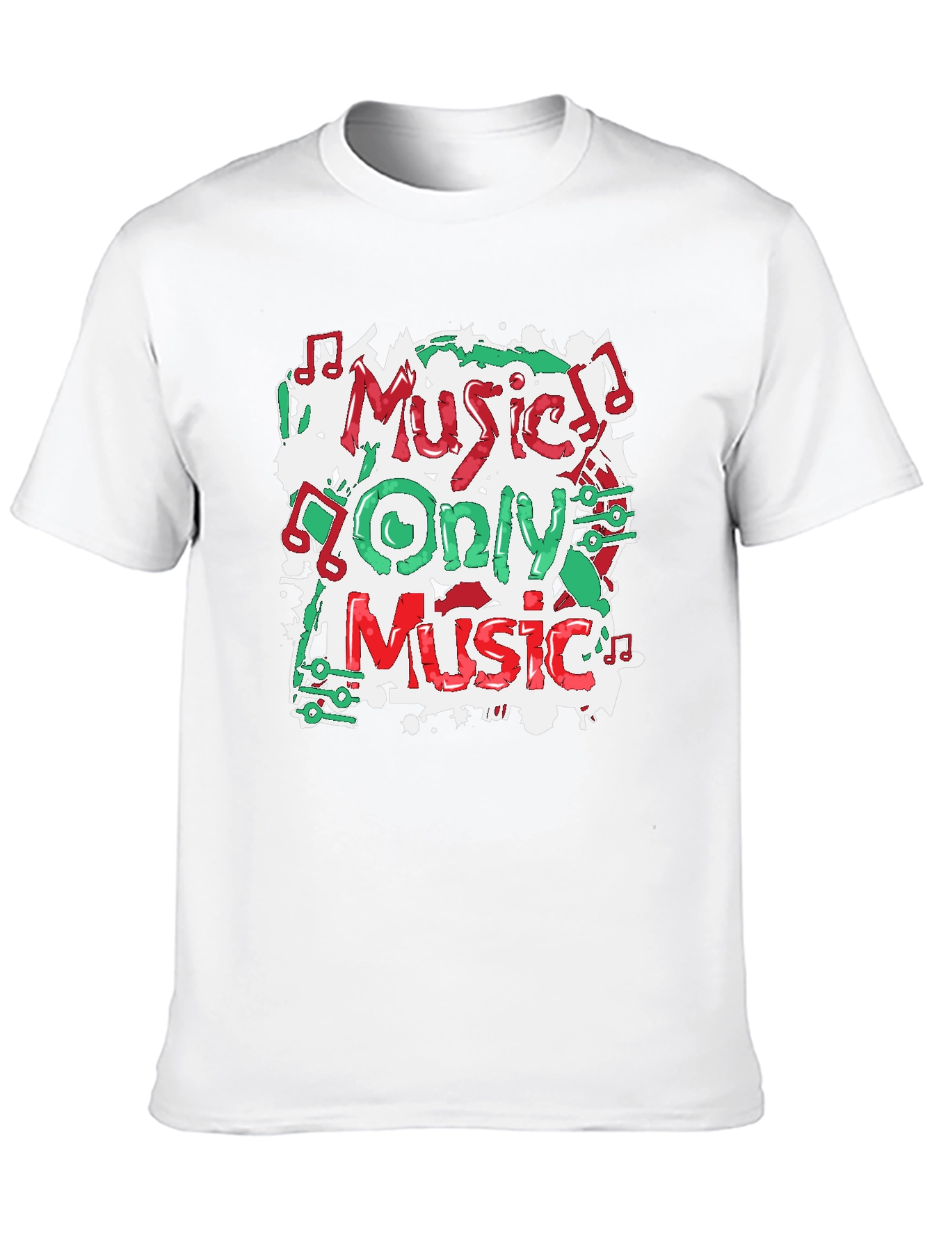 Music Only Music Graphic T-Shirt - Black