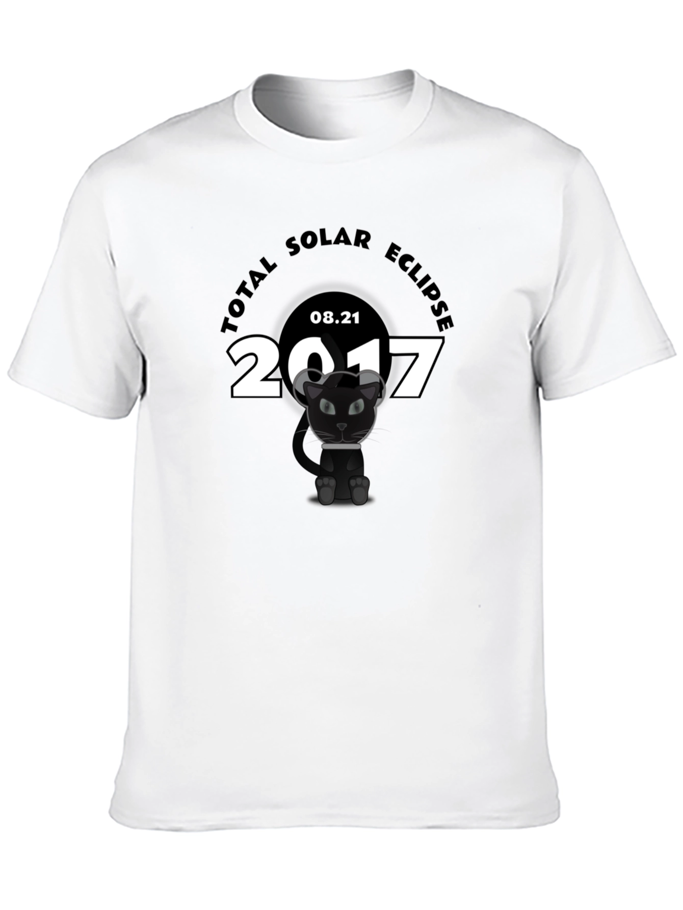 Total Solar Eclipse 2017 T-Shirt with Cat Graphic