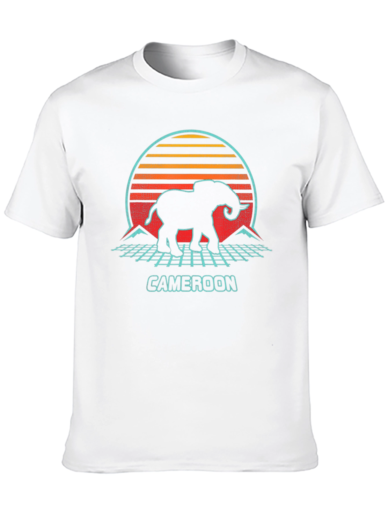 Cameroon Elephant Retro T-Shirt