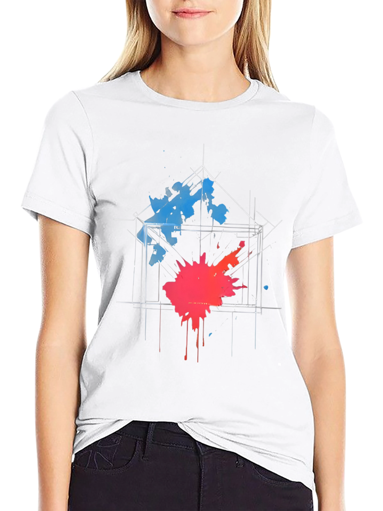 Abstract Splatter Graphic Tee