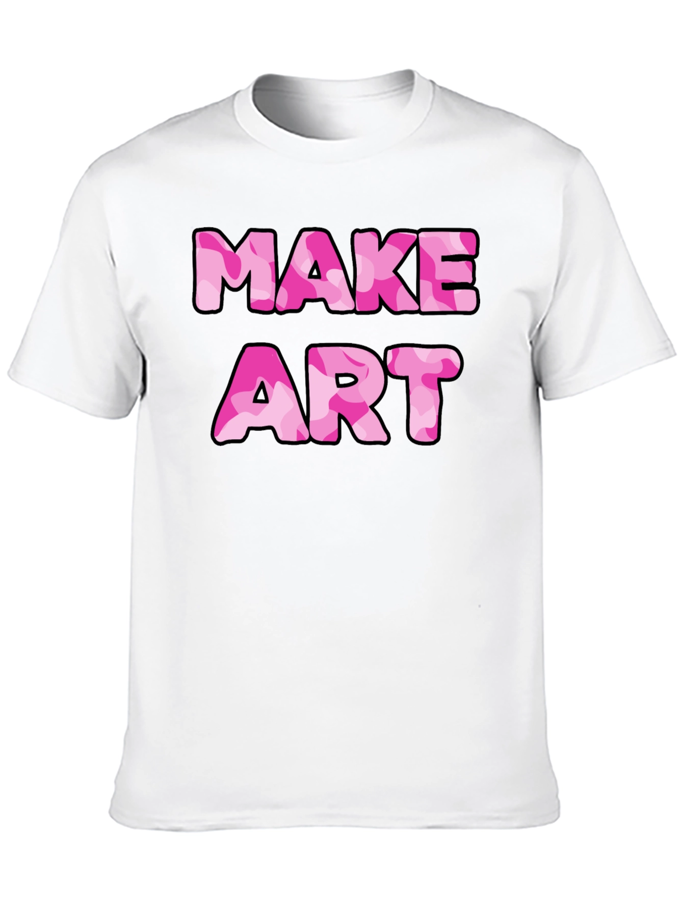 Make Art Graphic Tee - Black Cotton T-Shirt