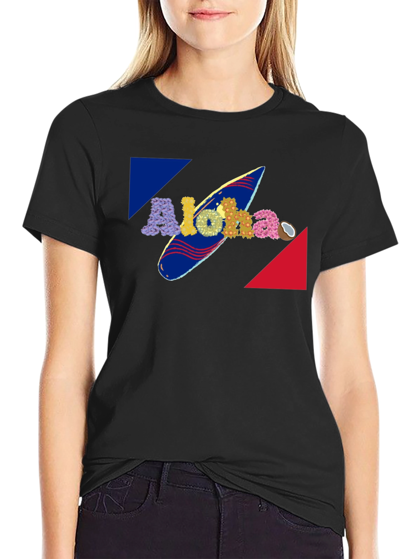 Aloha Surfboard Graphic Tee - Tropical Vibe