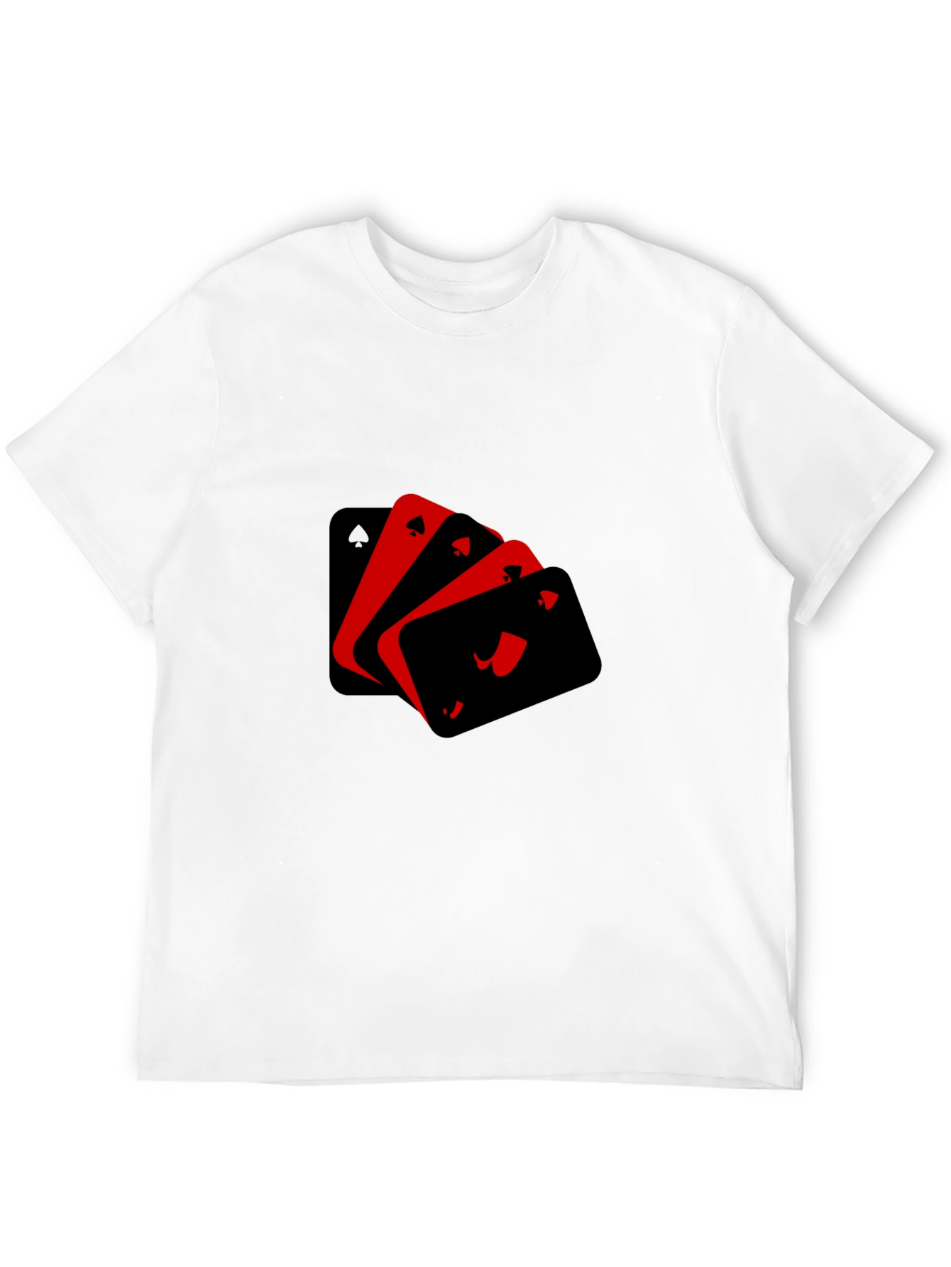 Ace Playing Cards Graphic Black T-Shirt