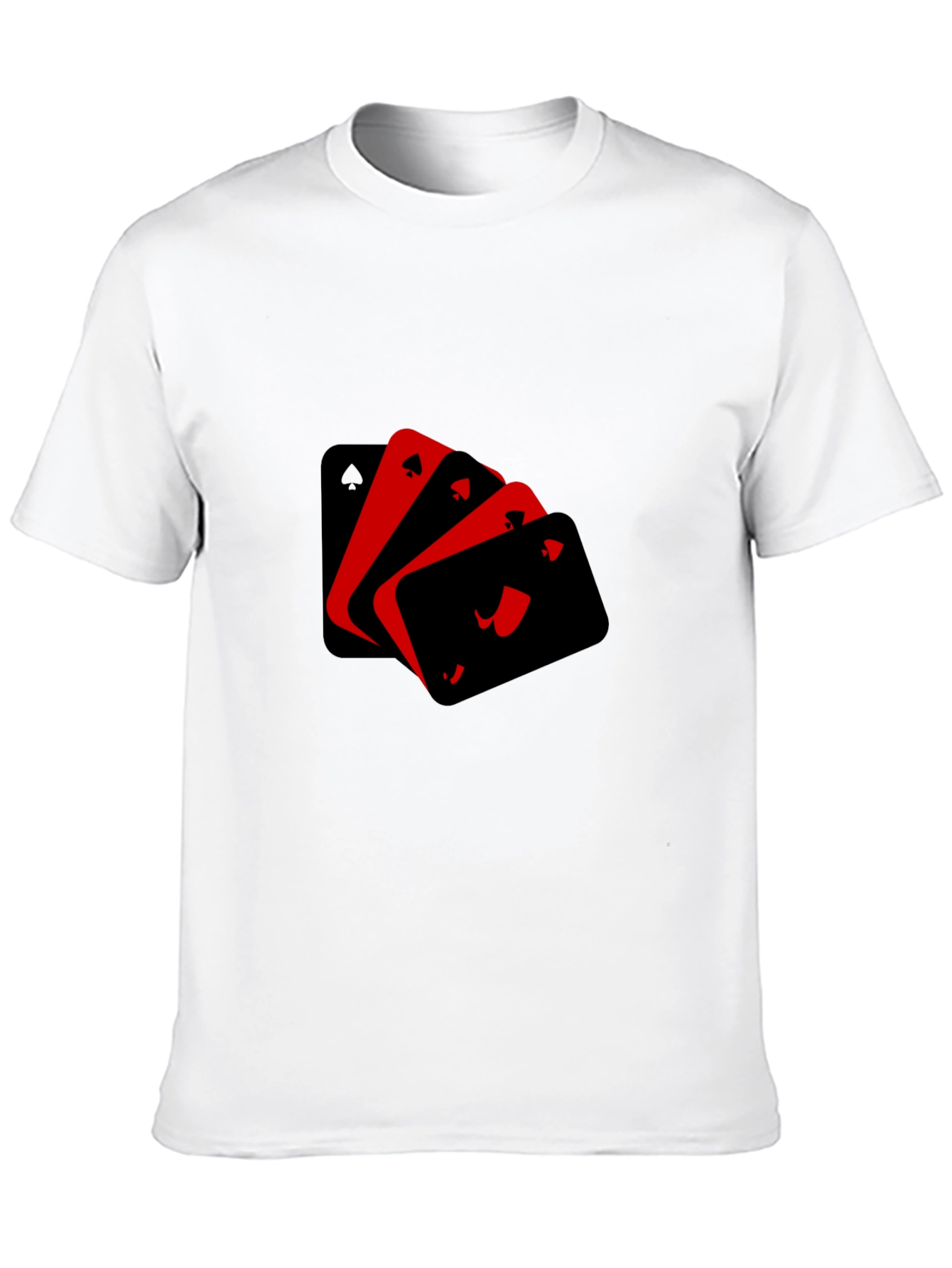 Ace Playing Cards Graphic Black T-Shirt
