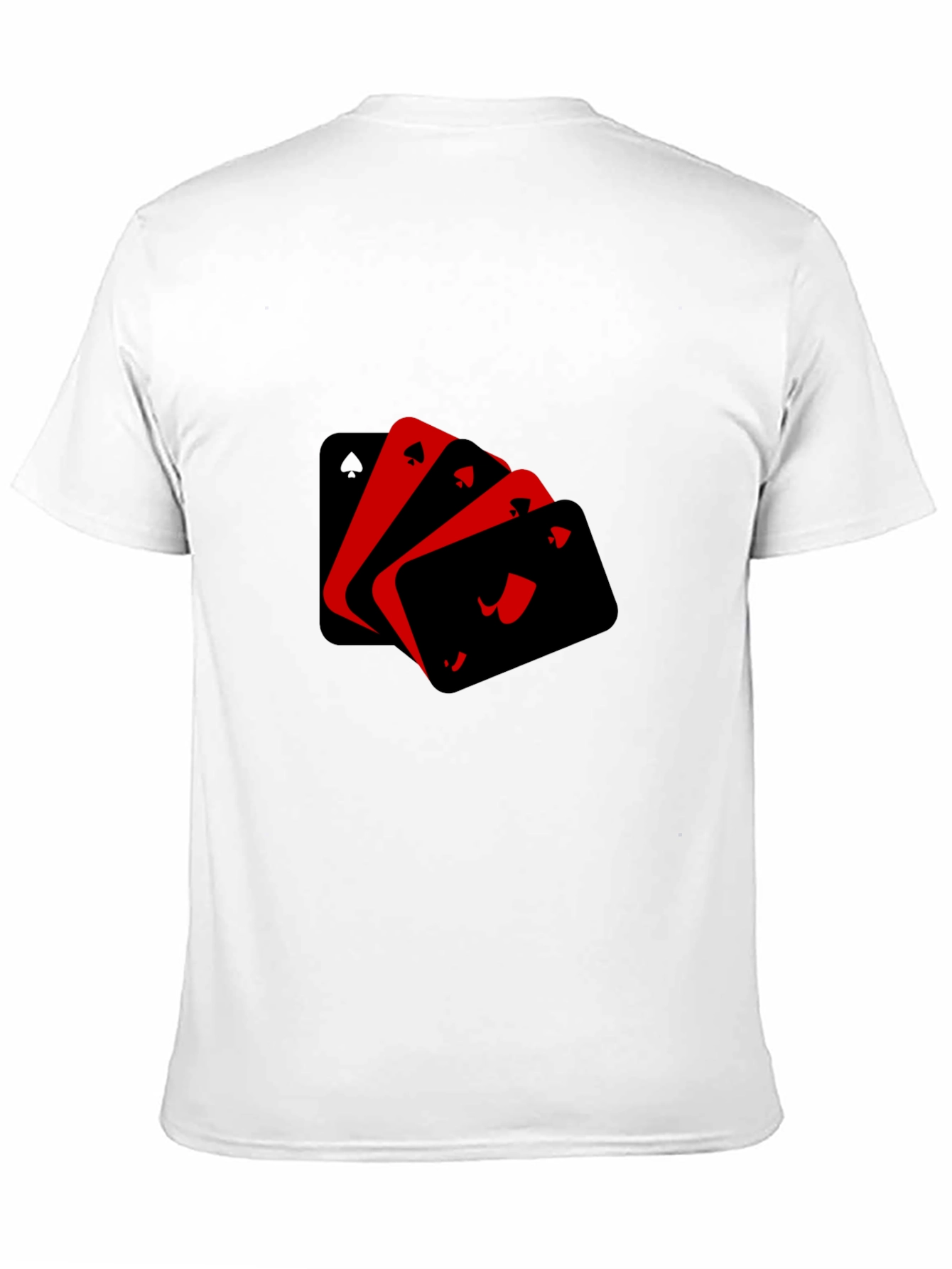 Ace Playing Cards Graphic Black T-Shirt