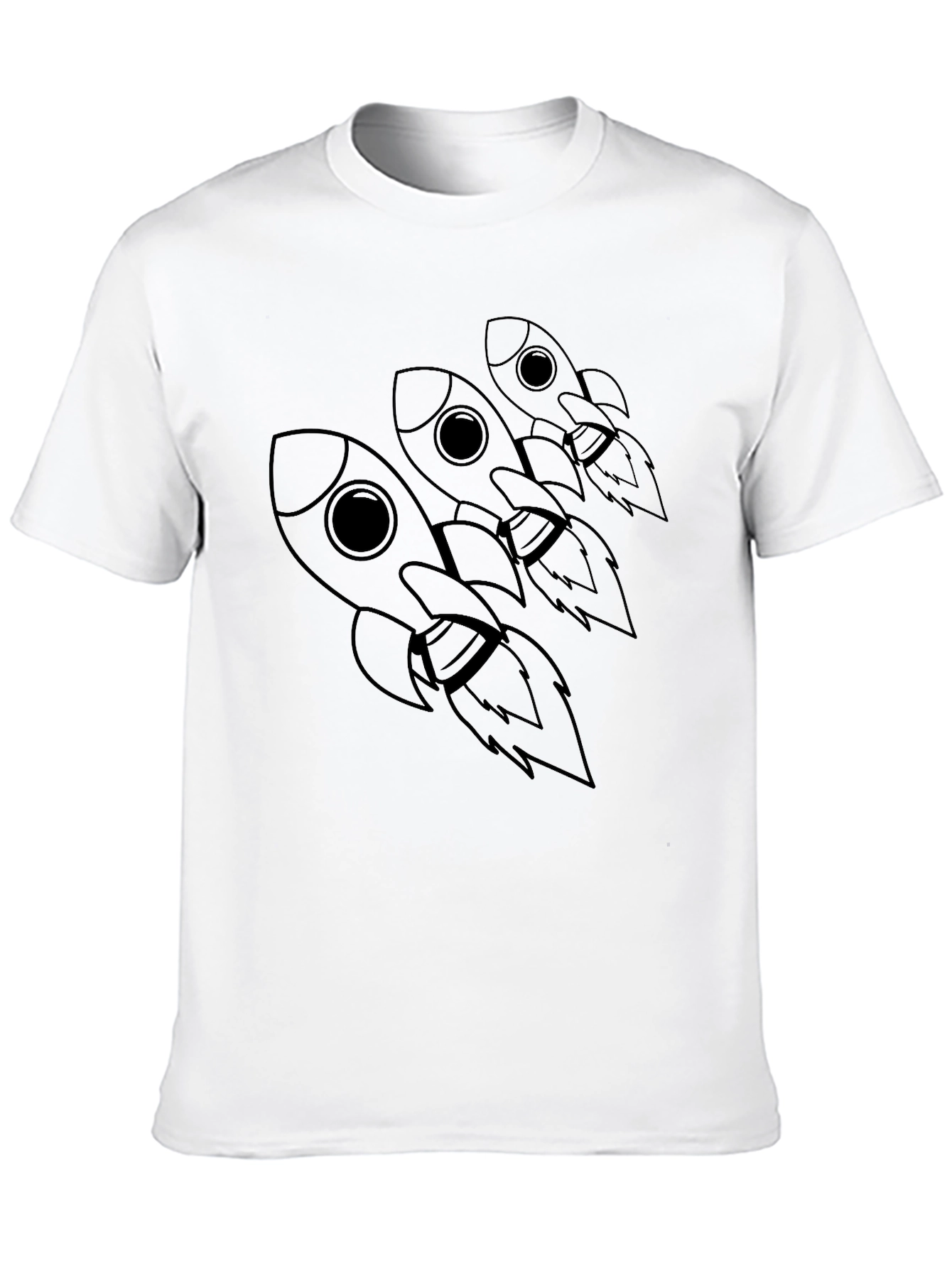 Rocket Launch Graphic Tee - Black Cotton Blend