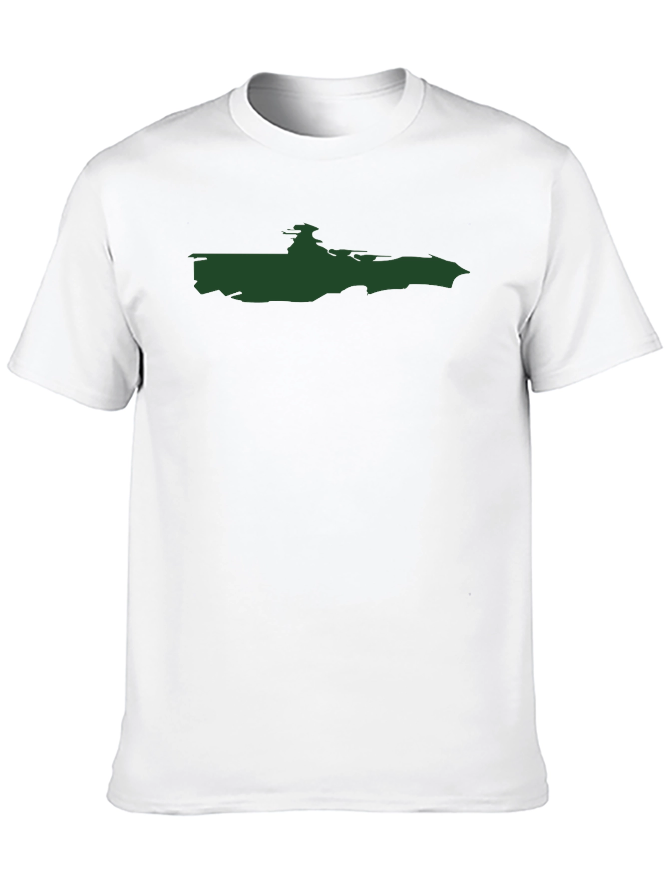 Black T-Shirt with Green Graphic Print