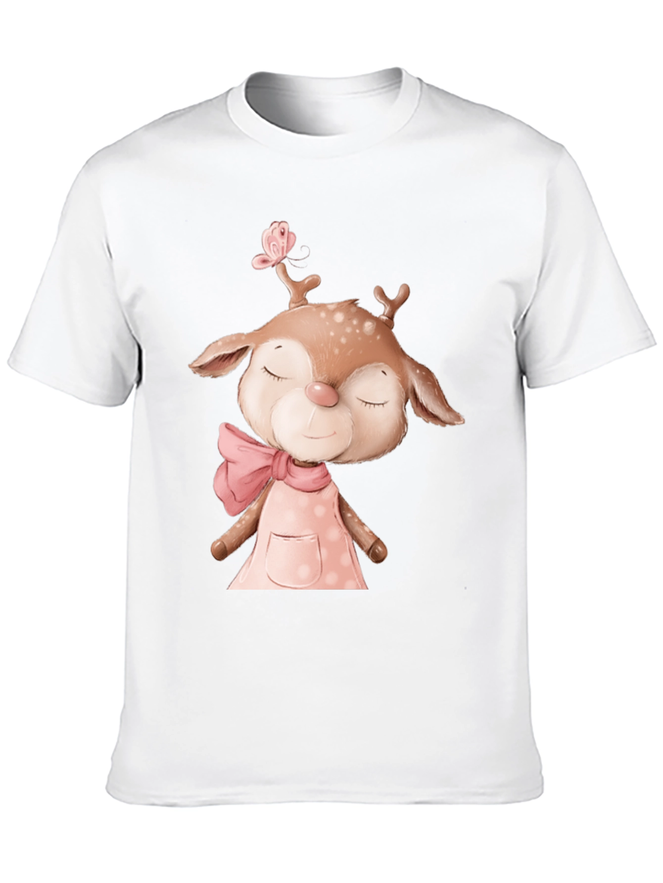 Cute Deer Graphic Tee - Soft Cotton Comfort