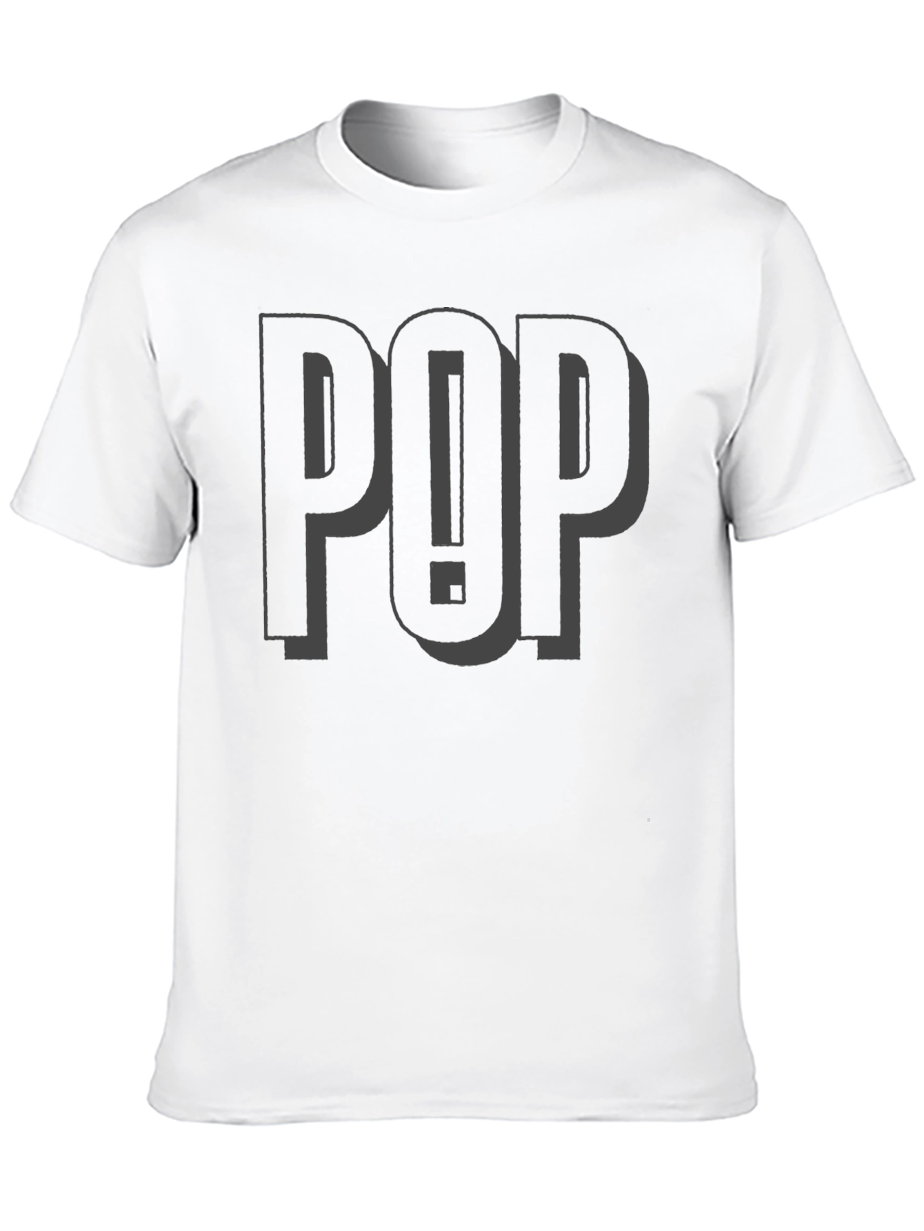 Stylish POP! Graphic Tee - Black Cotton Comfort