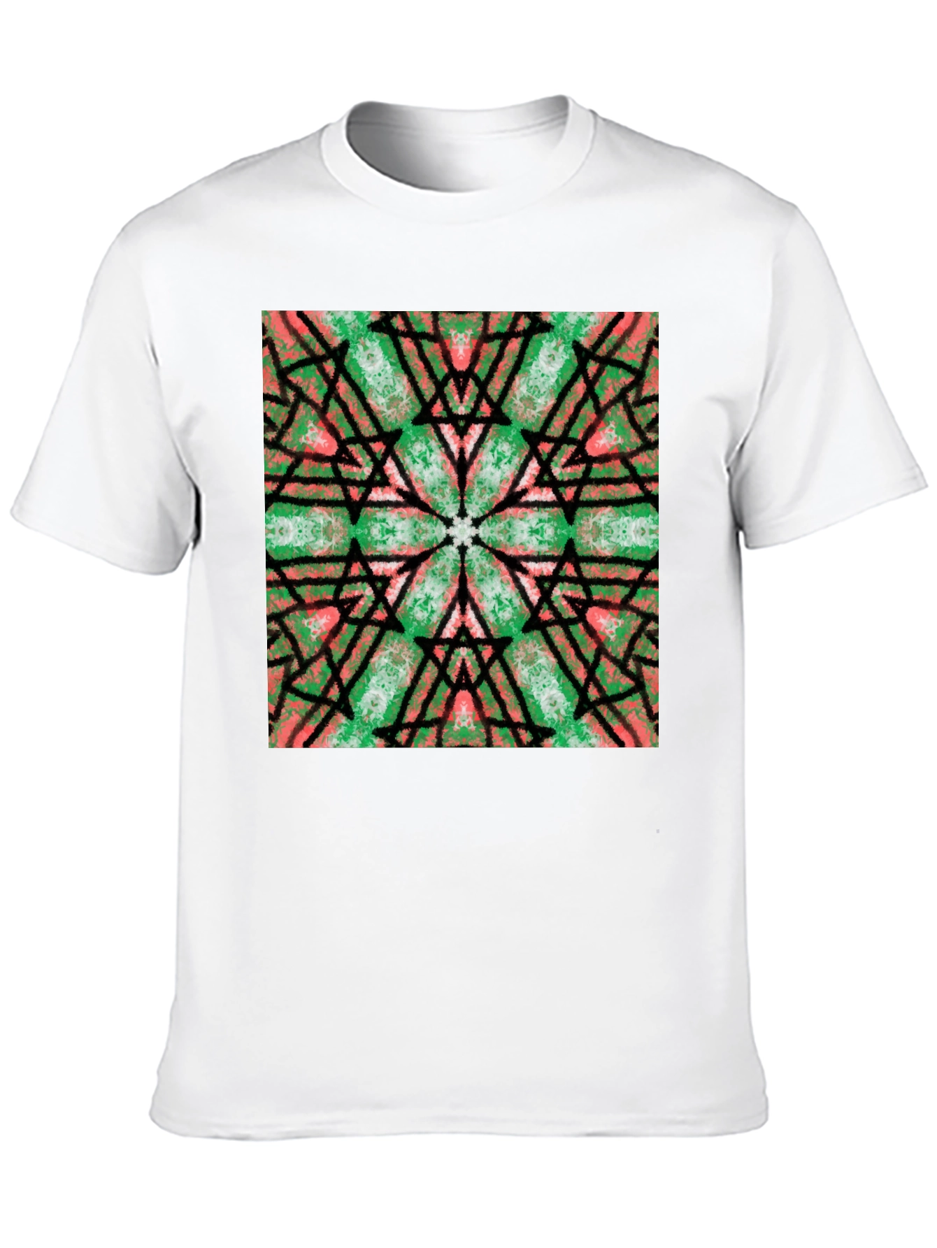 Kaleidoscope Graphic Print Black T-Shirt