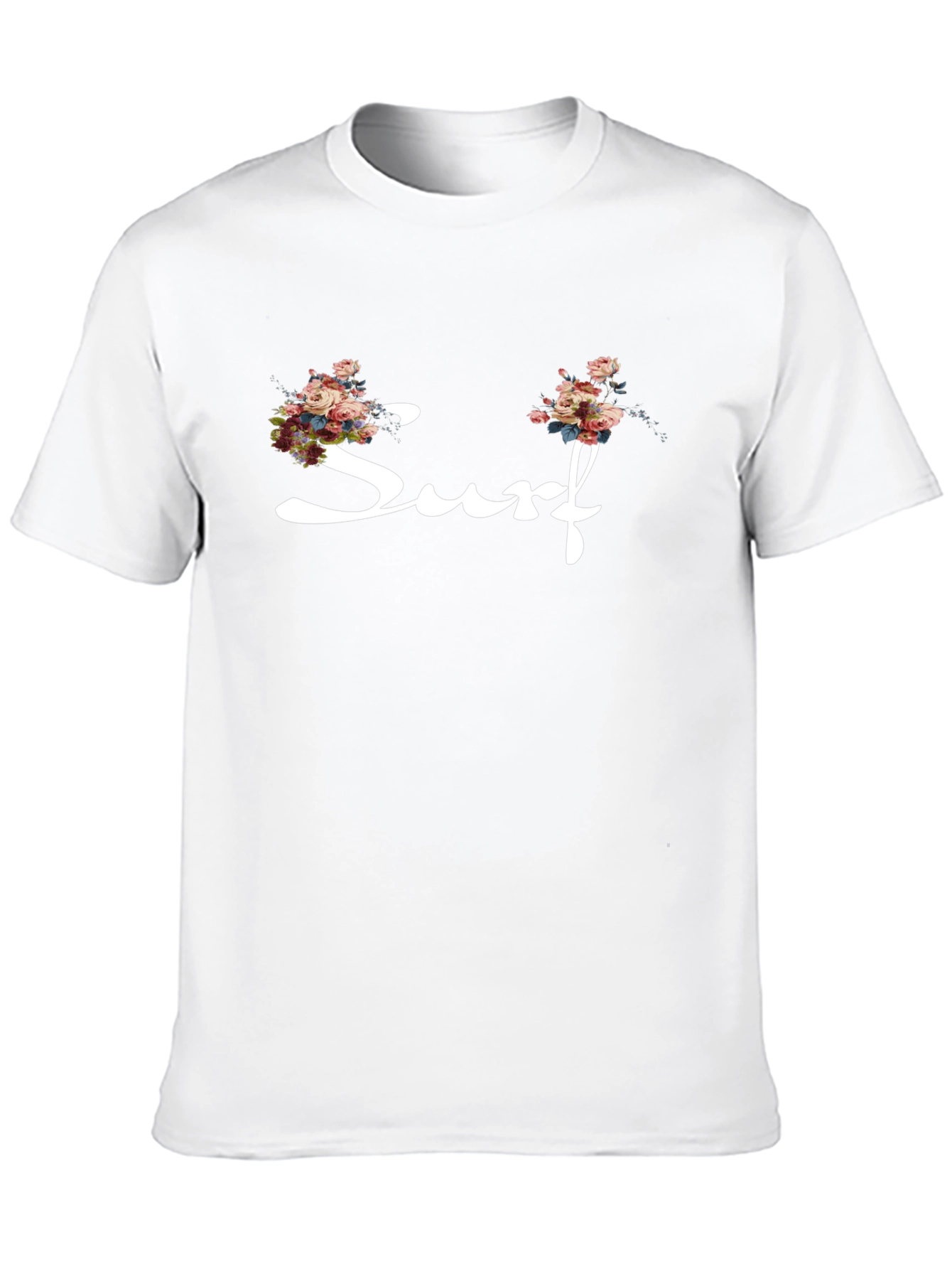 Floral Surf Graphic Tee - Black Cotton