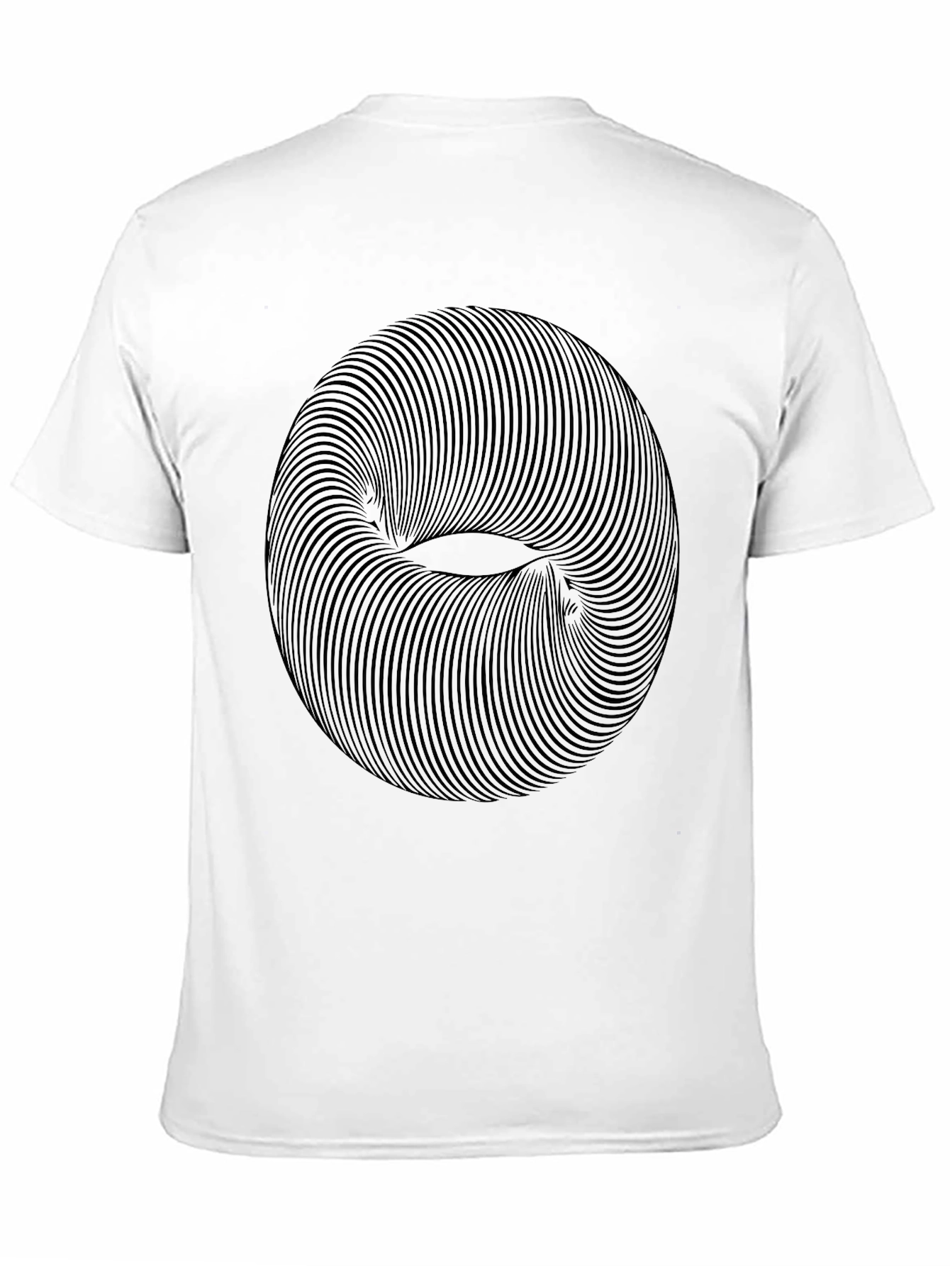 Abstract Optical Illusion Black T-Shirt