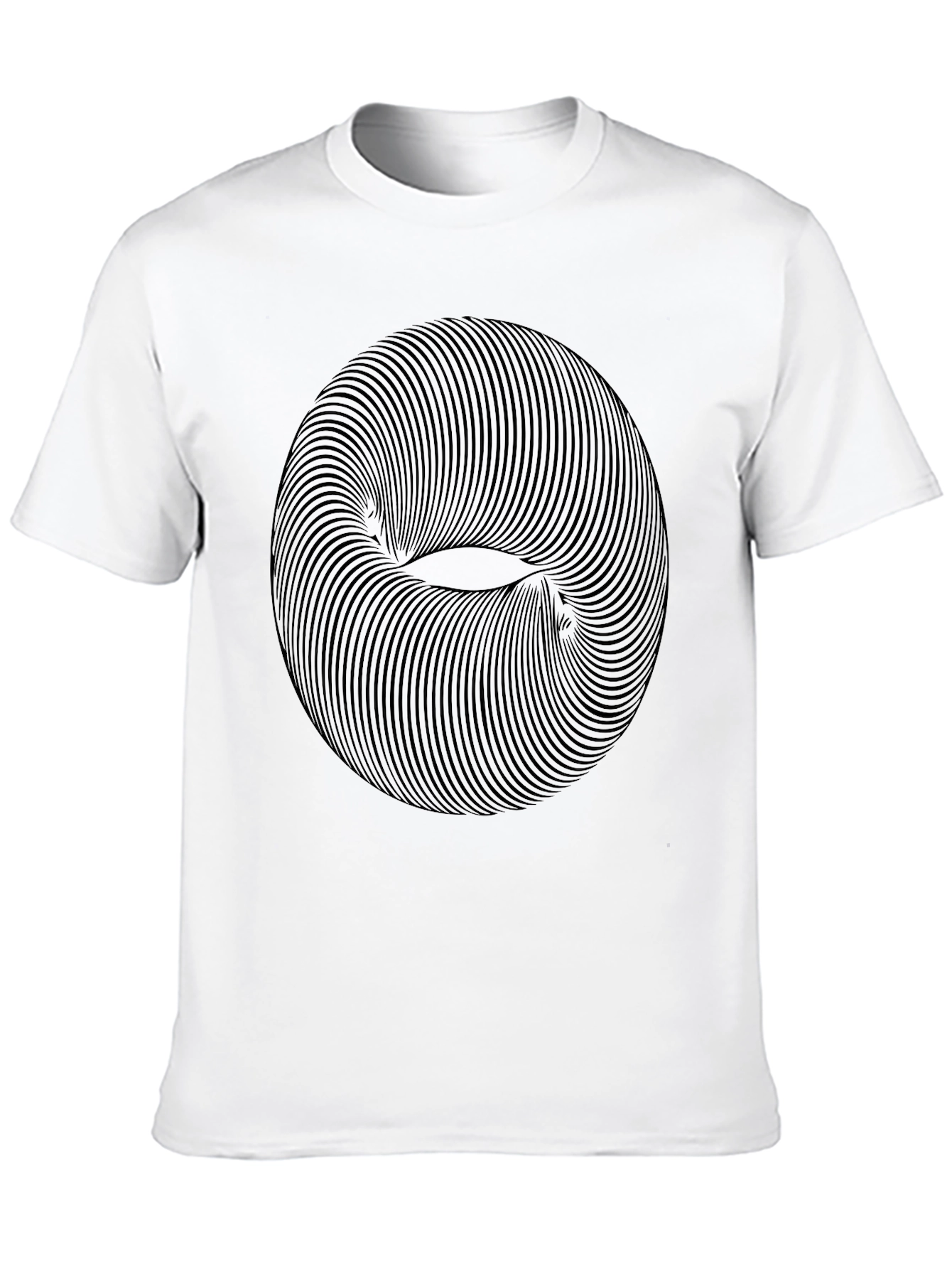 Abstract Optical Illusion Black T-Shirt