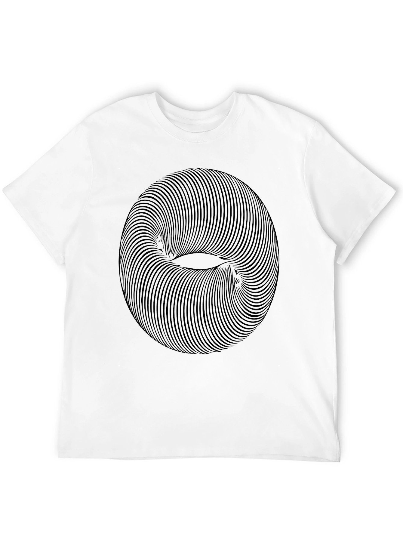 Abstract Optical Illusion Black T-Shirt