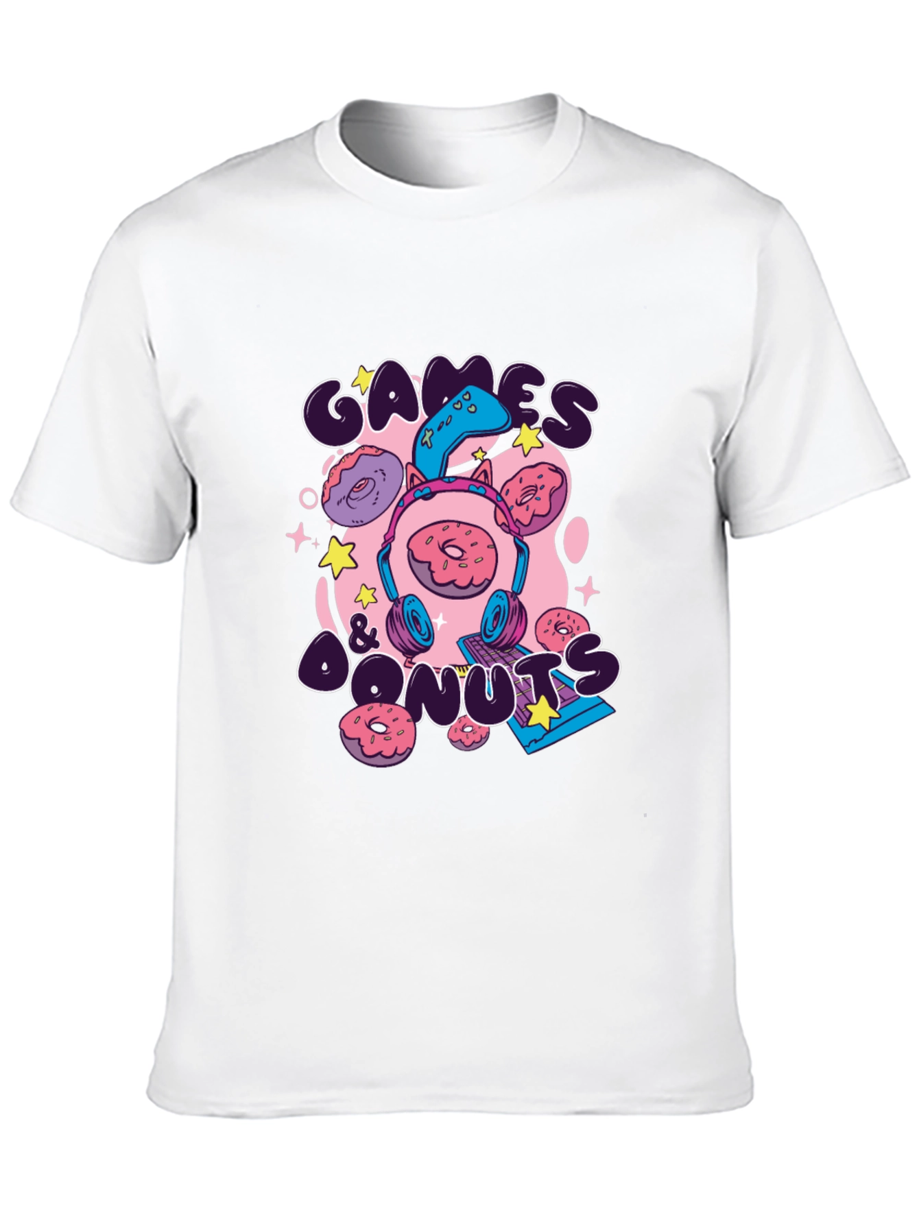 Games & Donuts Graphic Tee - Gamer Style