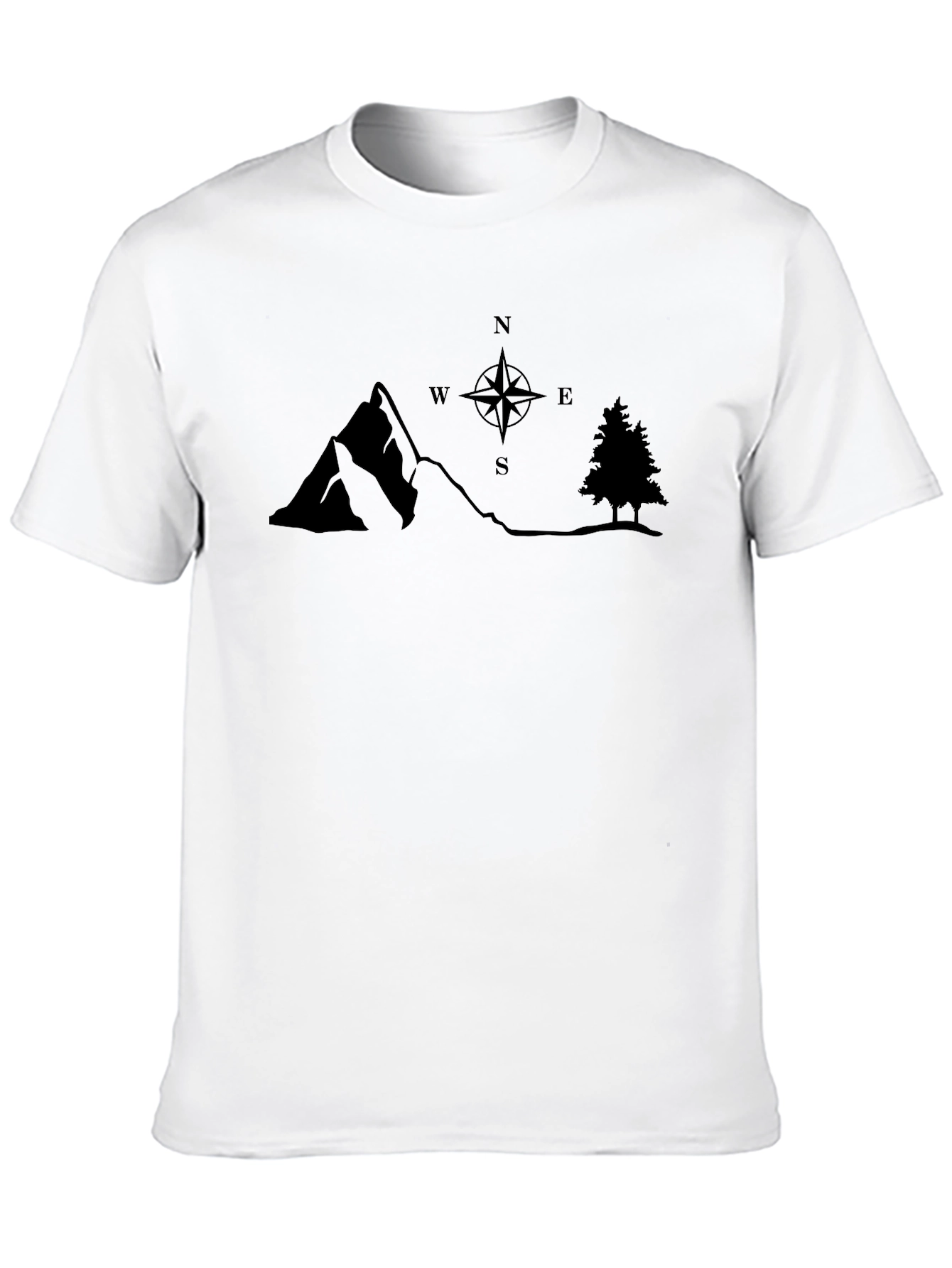 Mountain Compass Graphic Tee - Black