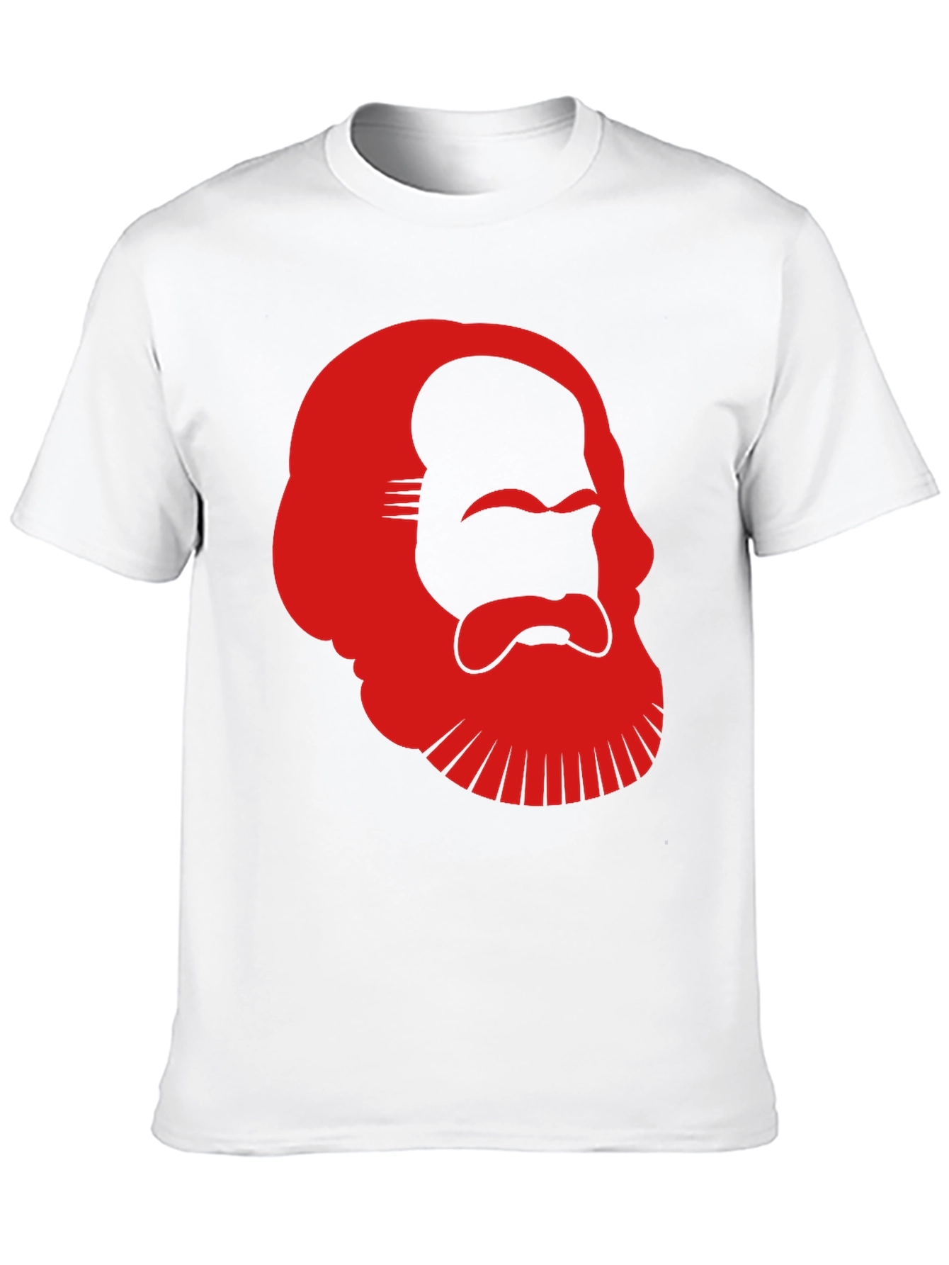 Karl Marx Graphic Tee - Red Silhouette on Black