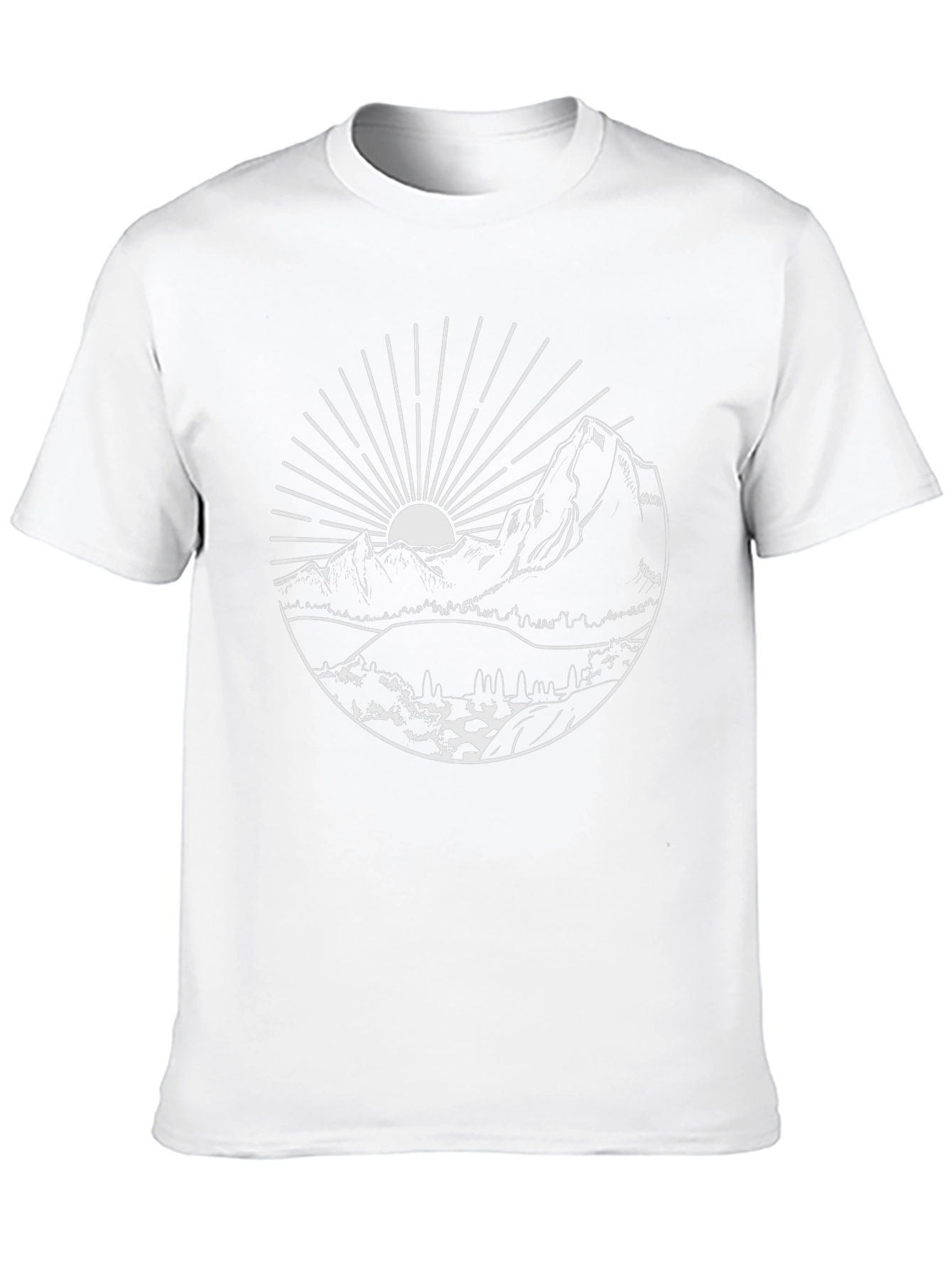 Mountain Graphic Tee - Black Nature Inspired Design