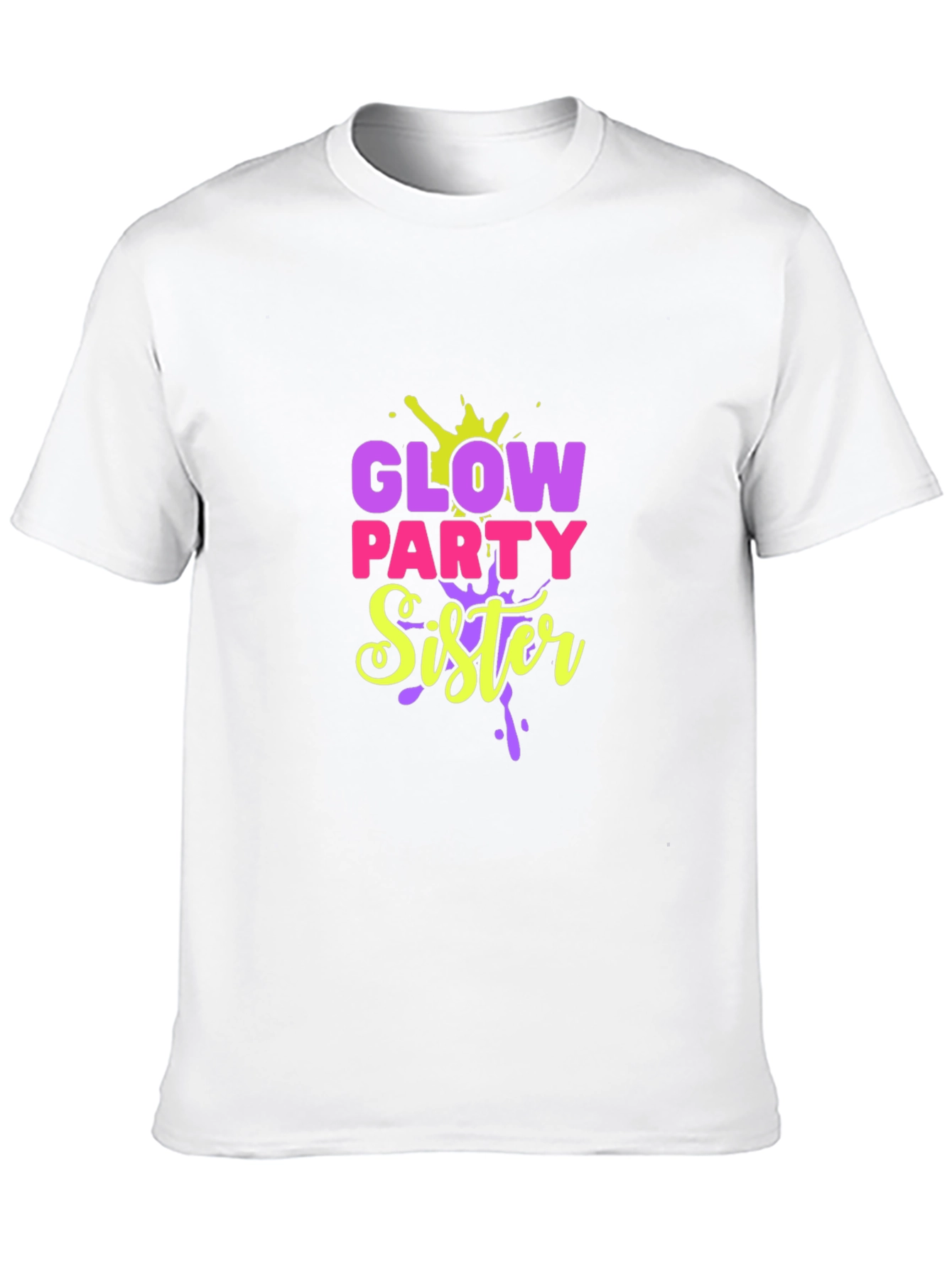 Glow Party Sister Black Graphic Tee