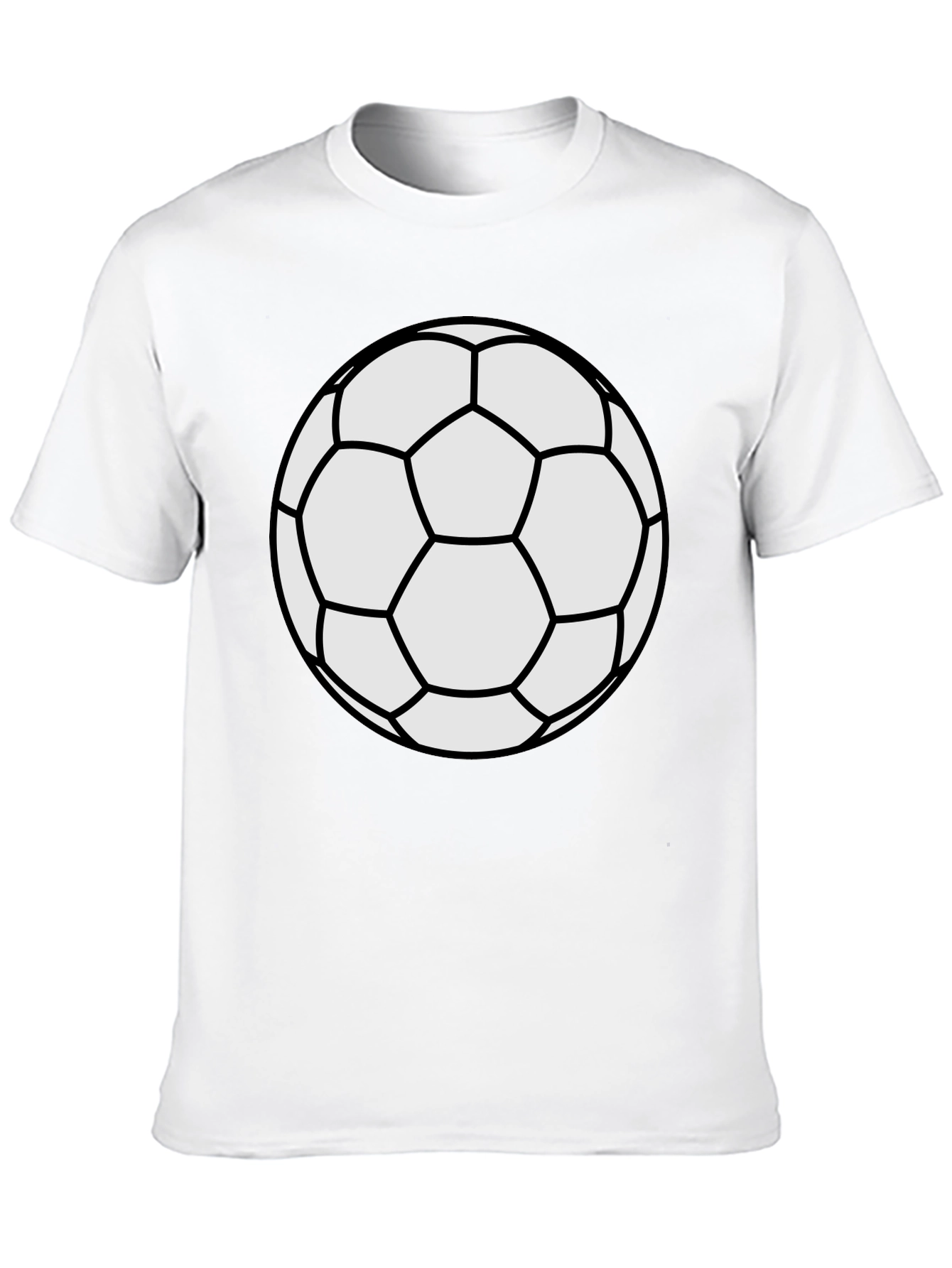 Soccer Ball Graphic Tee - Black Casual T-Shirt