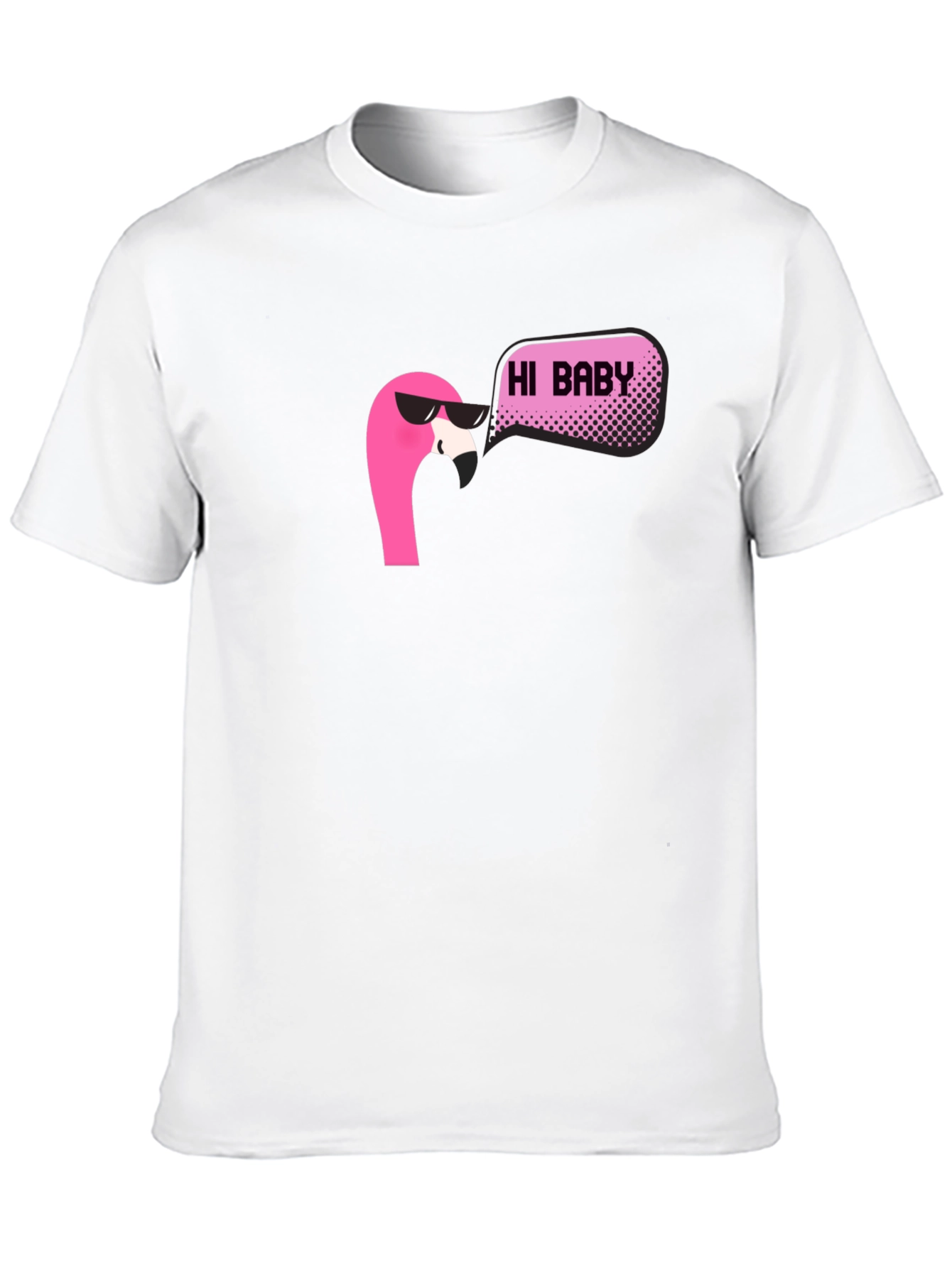 Cool Flamingo Hi Baby Black T-Shirt