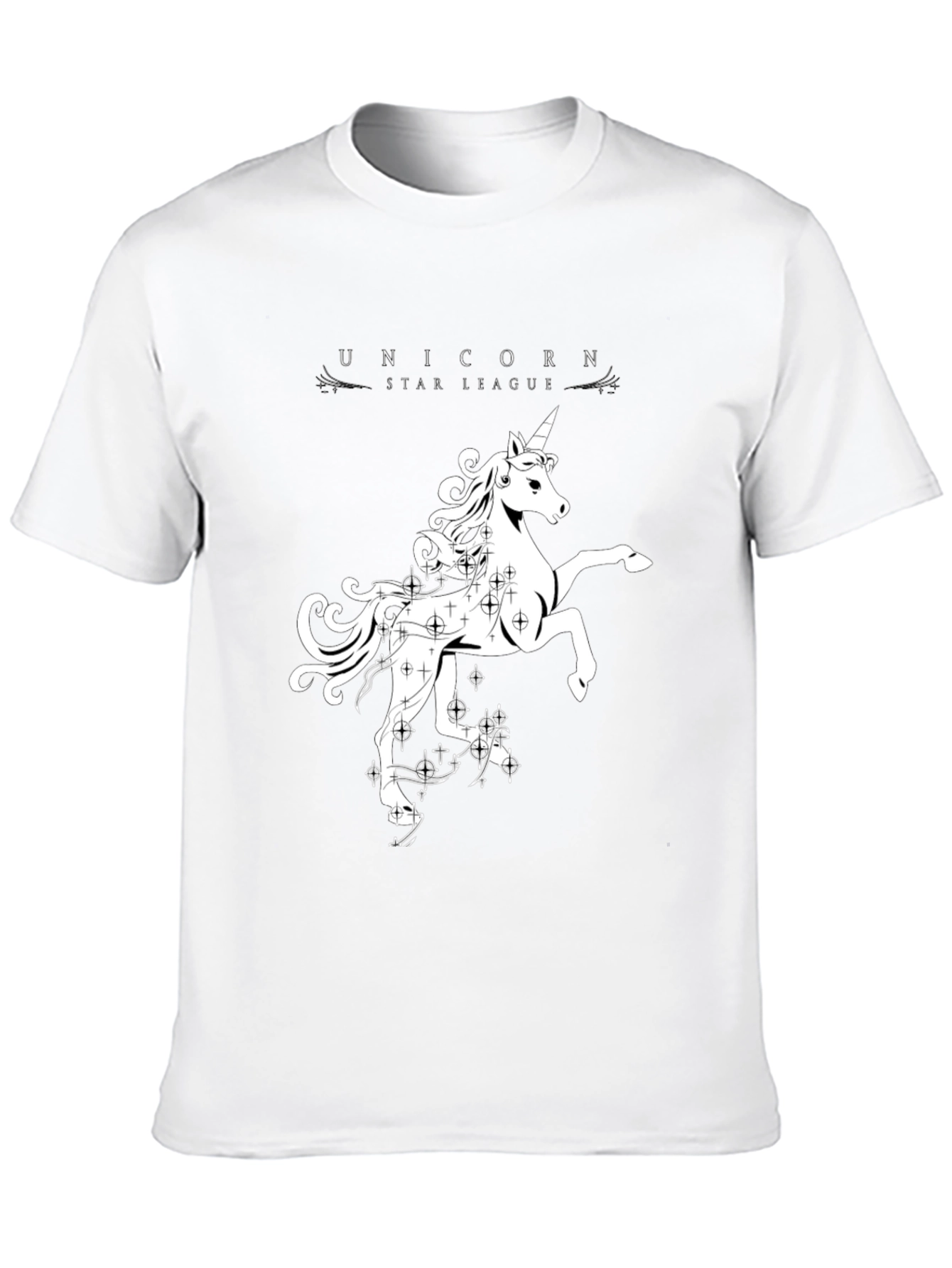 Unicorn Star League Black Graphic Tee