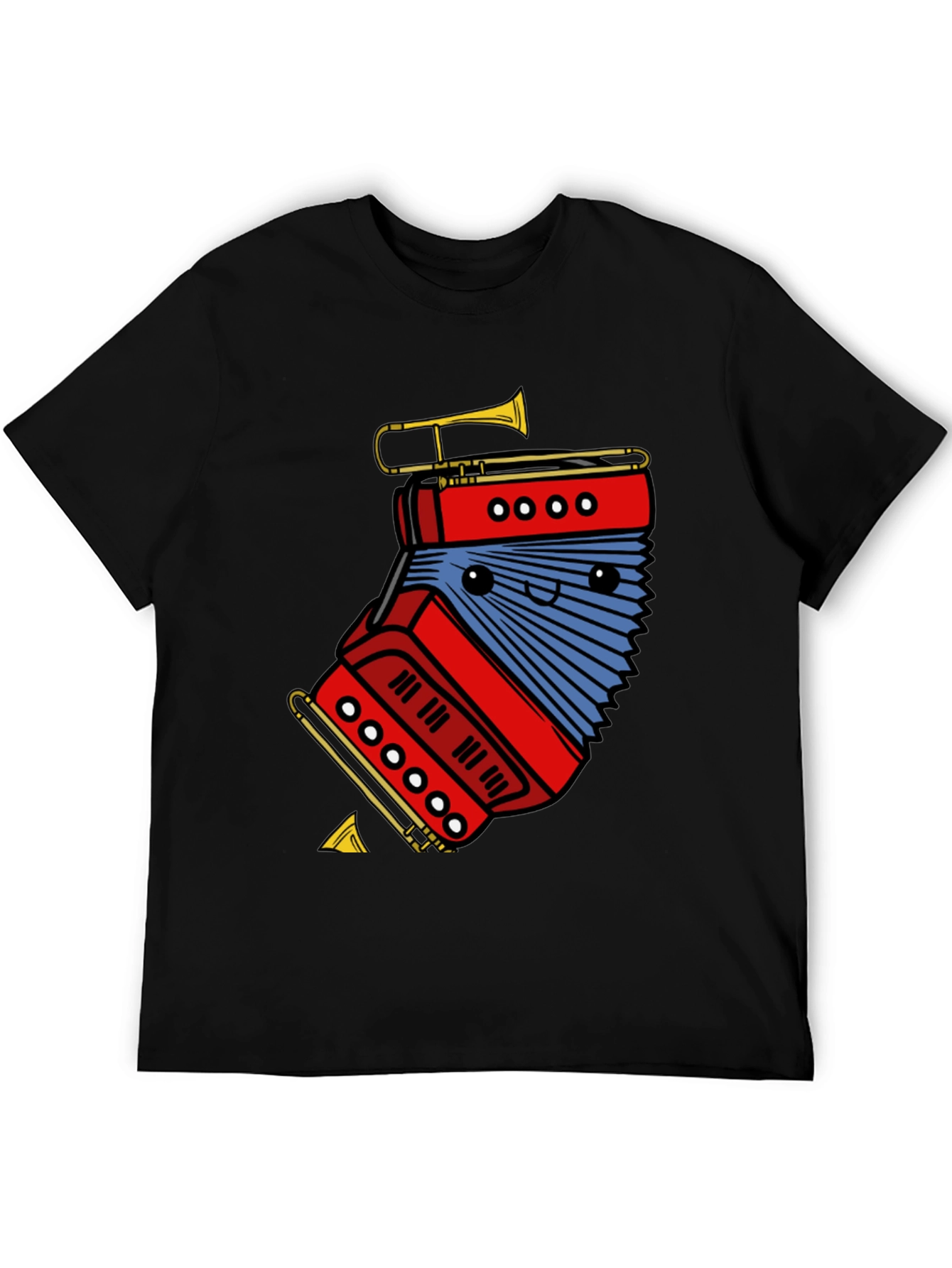 Funny Accordion & Trumpet Graphic Tee