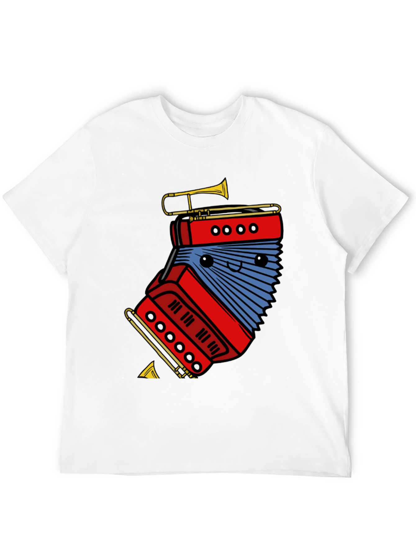 Funny Accordion & Trumpet Graphic Tee