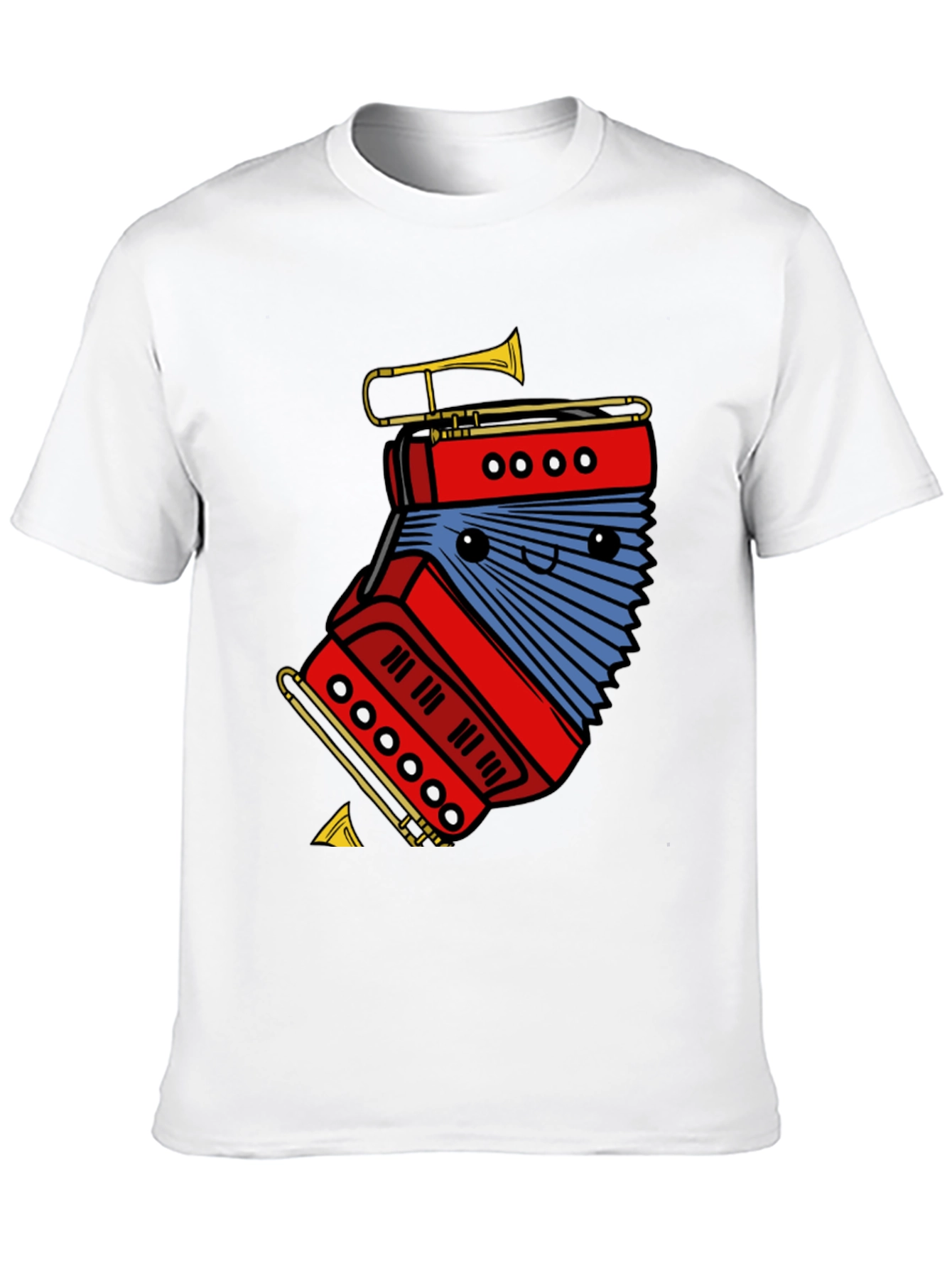 Funny Accordion & Trumpet Graphic Tee