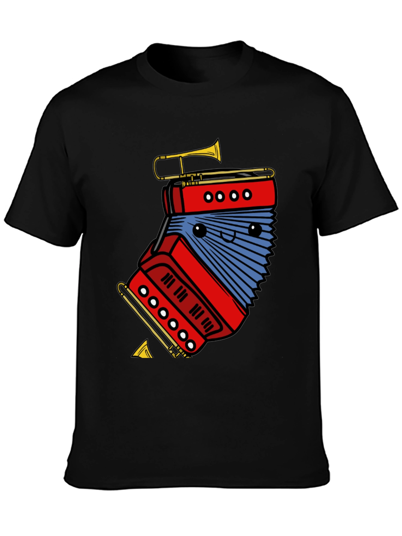 Funny Accordion & Trumpet Graphic Tee