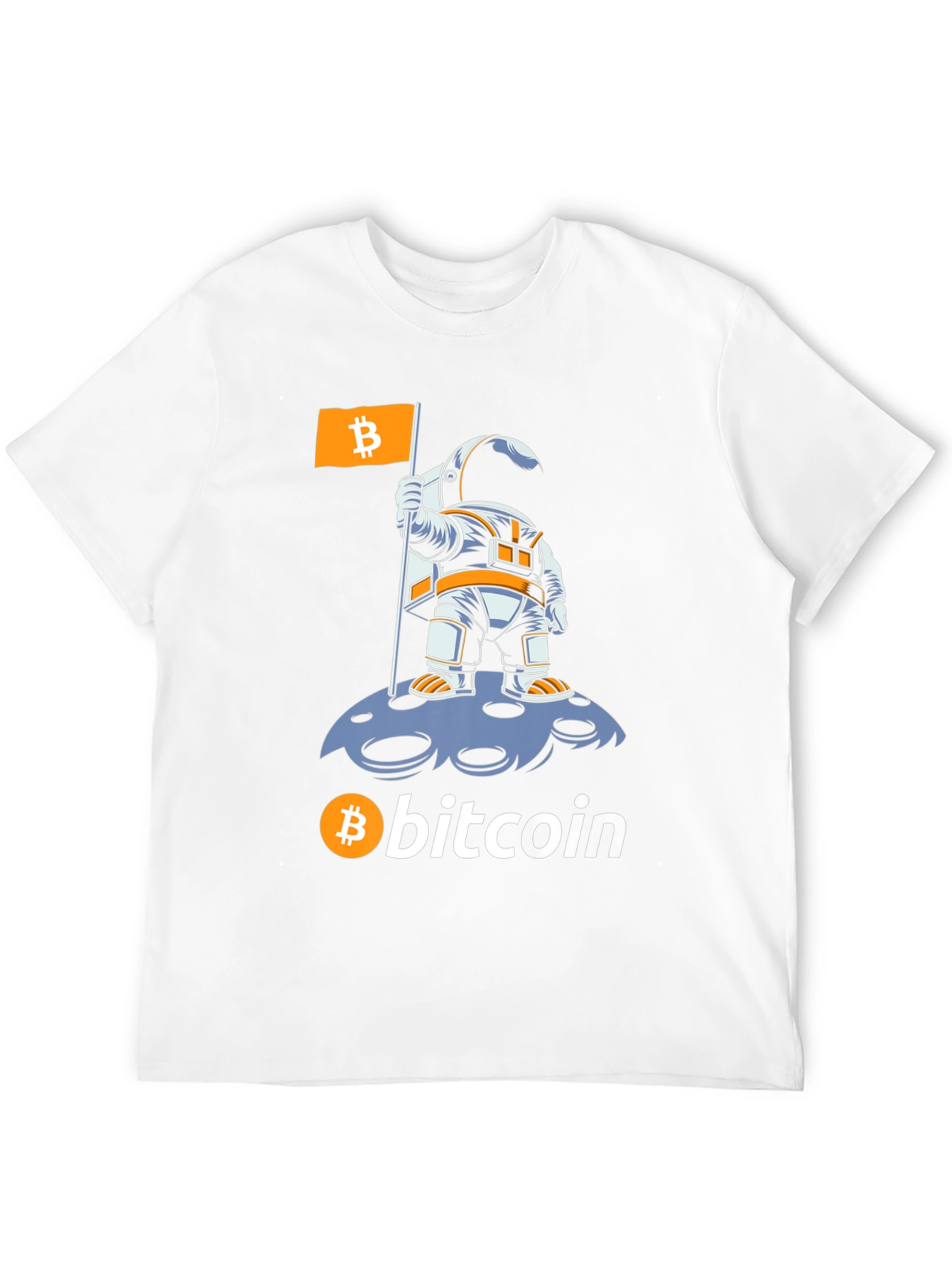 Bitcoin Astronaut T-Shirt - Crypto Moon Landing