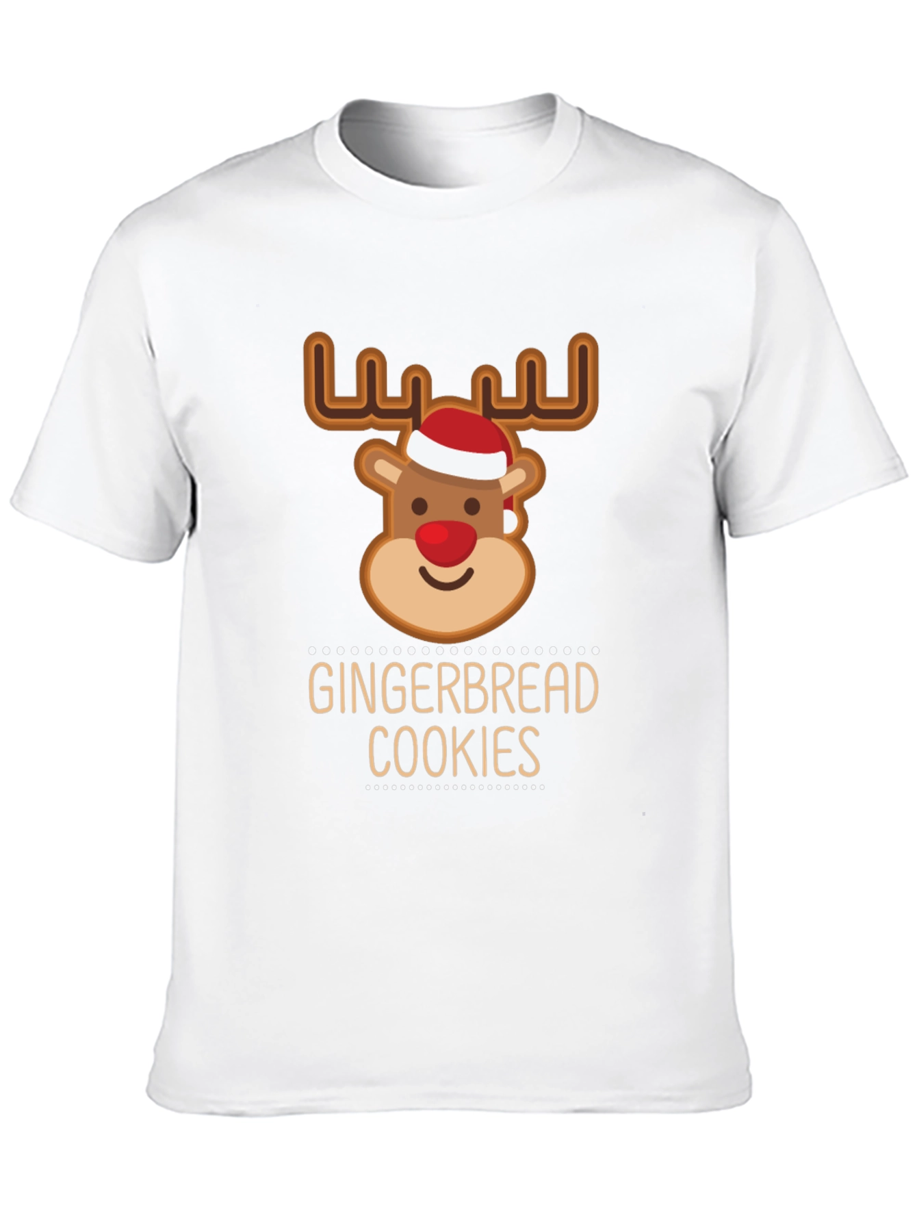 Gingerbread Cookies Reindeer Christmas T-Shirt