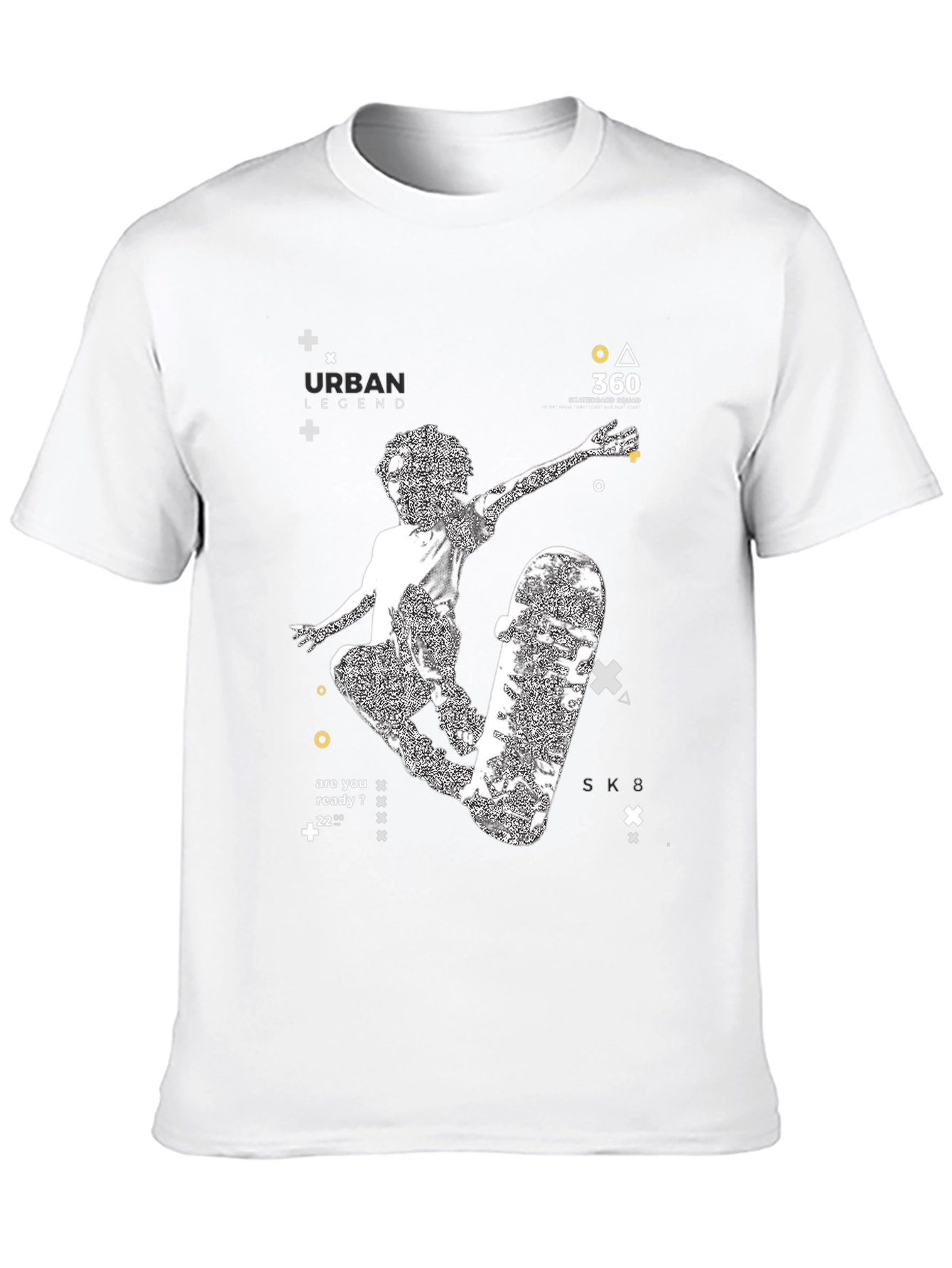 Urban Legend Skateboarder Graphic Tee - Black